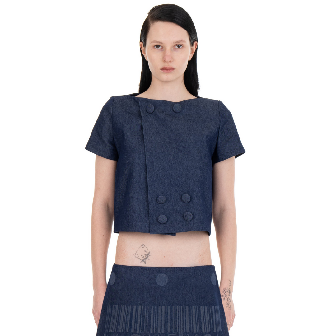 Detachable Sleeve Suit Jacket Denim