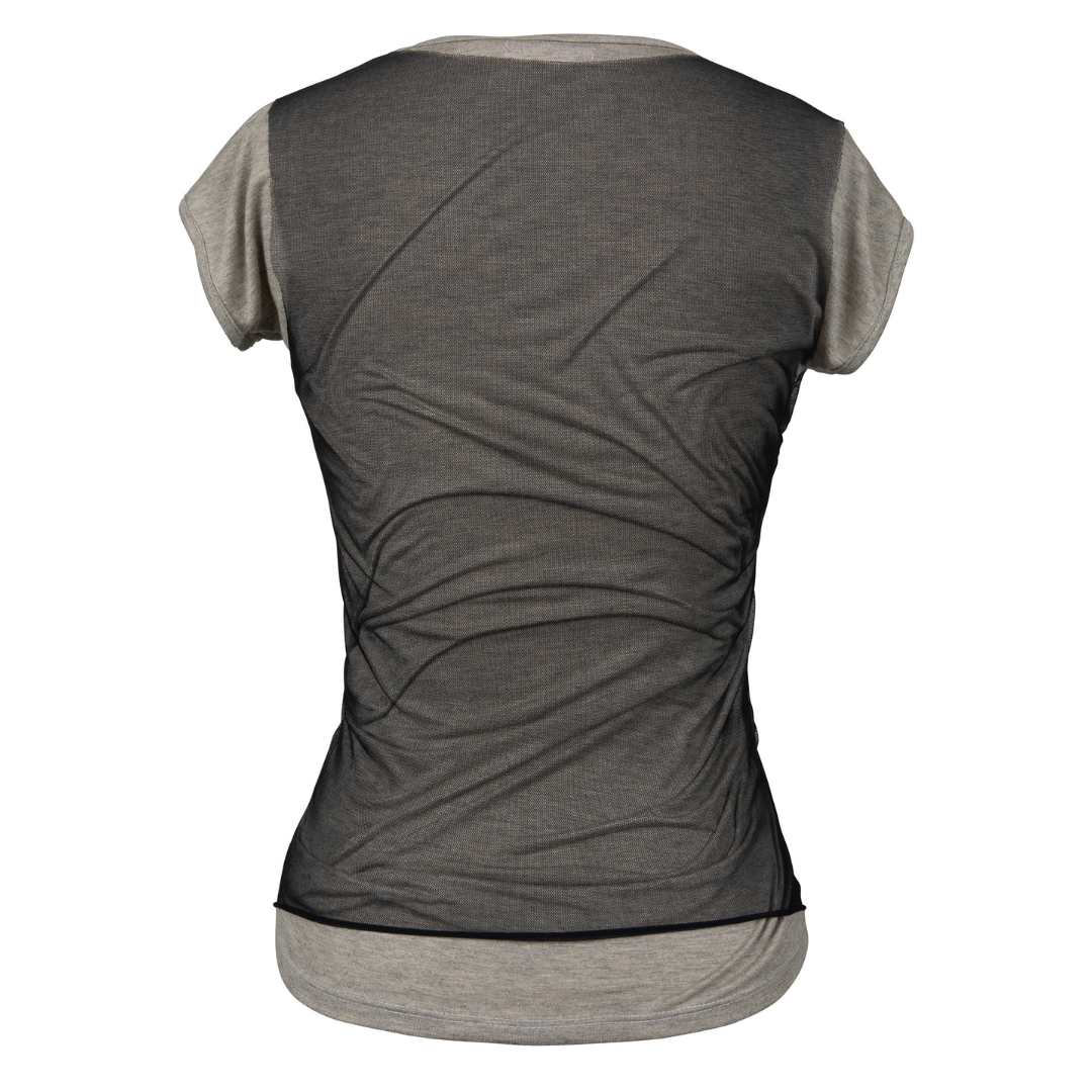 Net Tee in Black Sesame