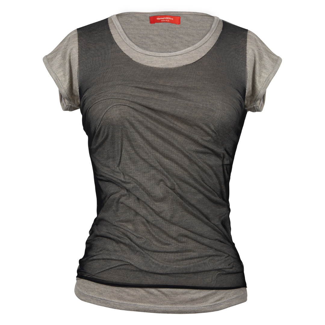 블랙 세서미 네트 티셔츠