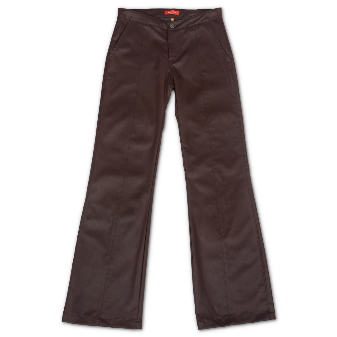 Waxy Bootcut Pant in Burgundy
