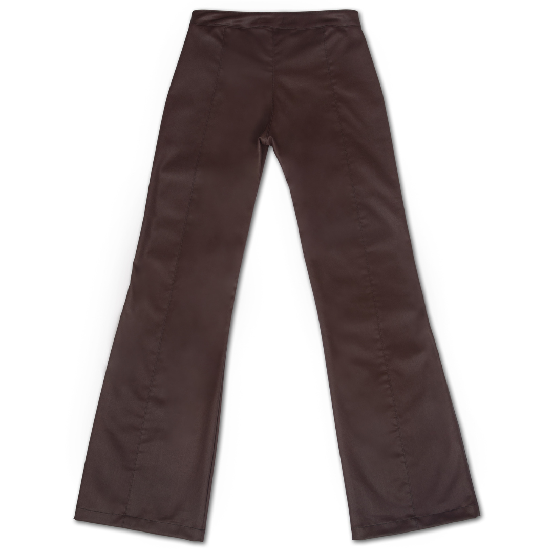Waxy Bootcut Pant in Burgundy