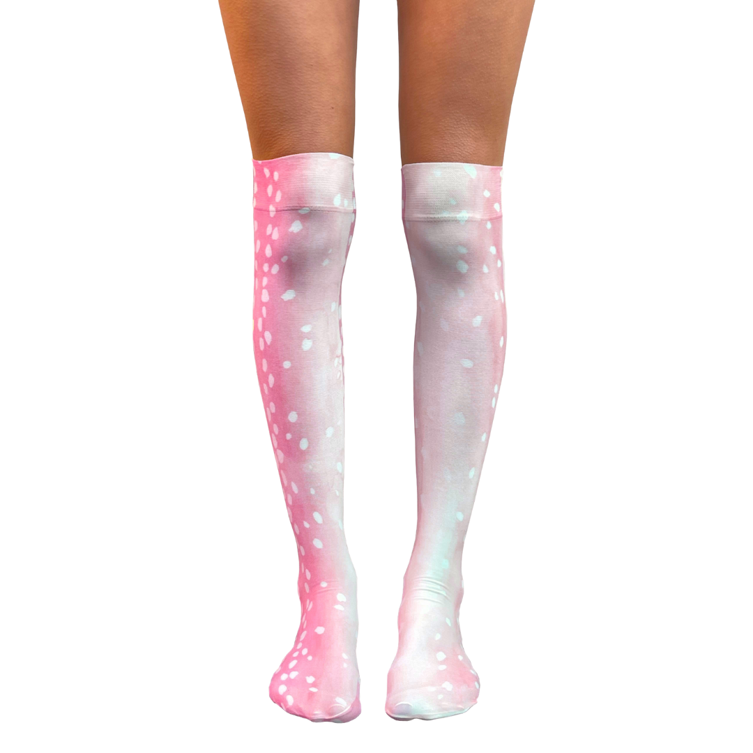 Pink Bambi Knee High Socks