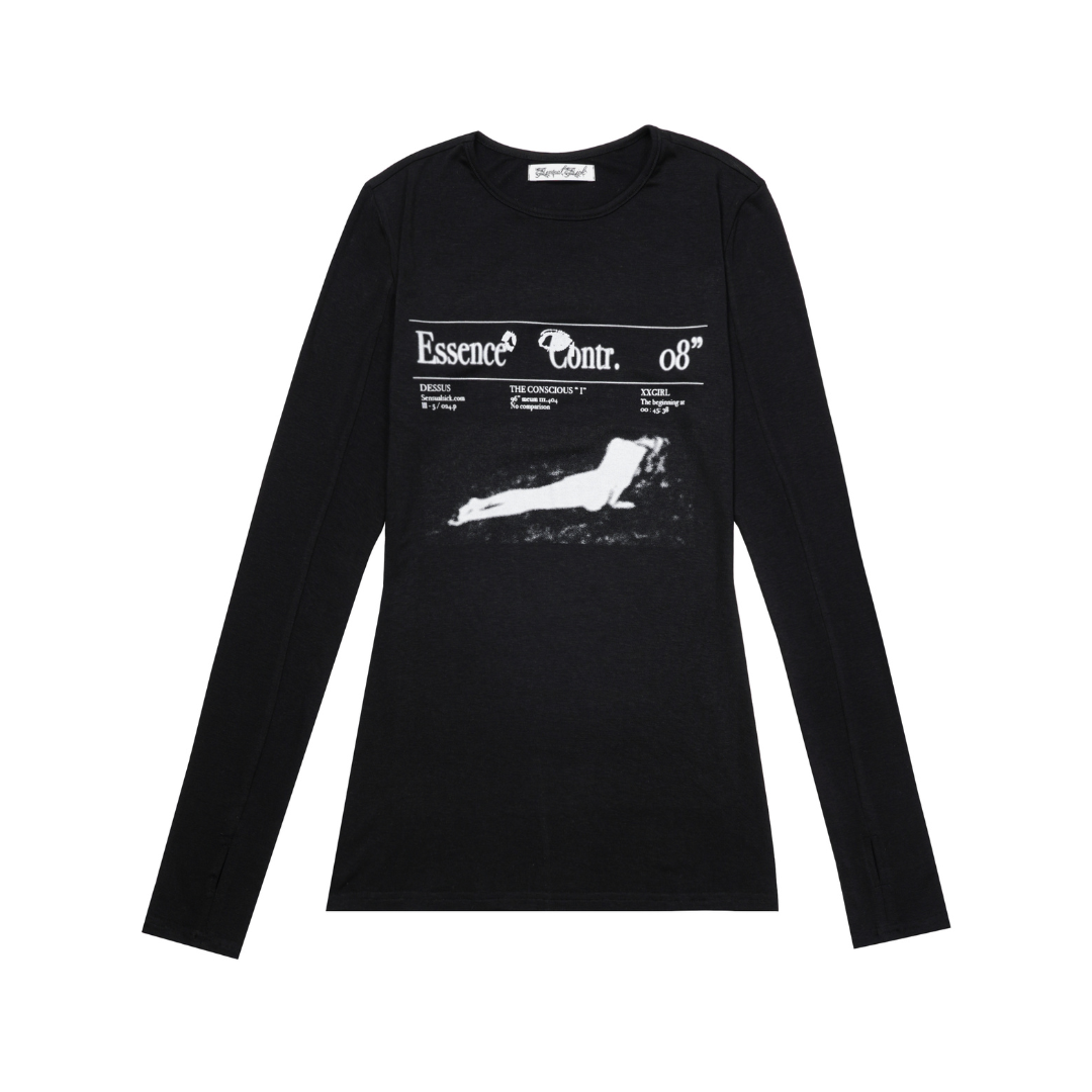 Conflicted Dress Tee in Black