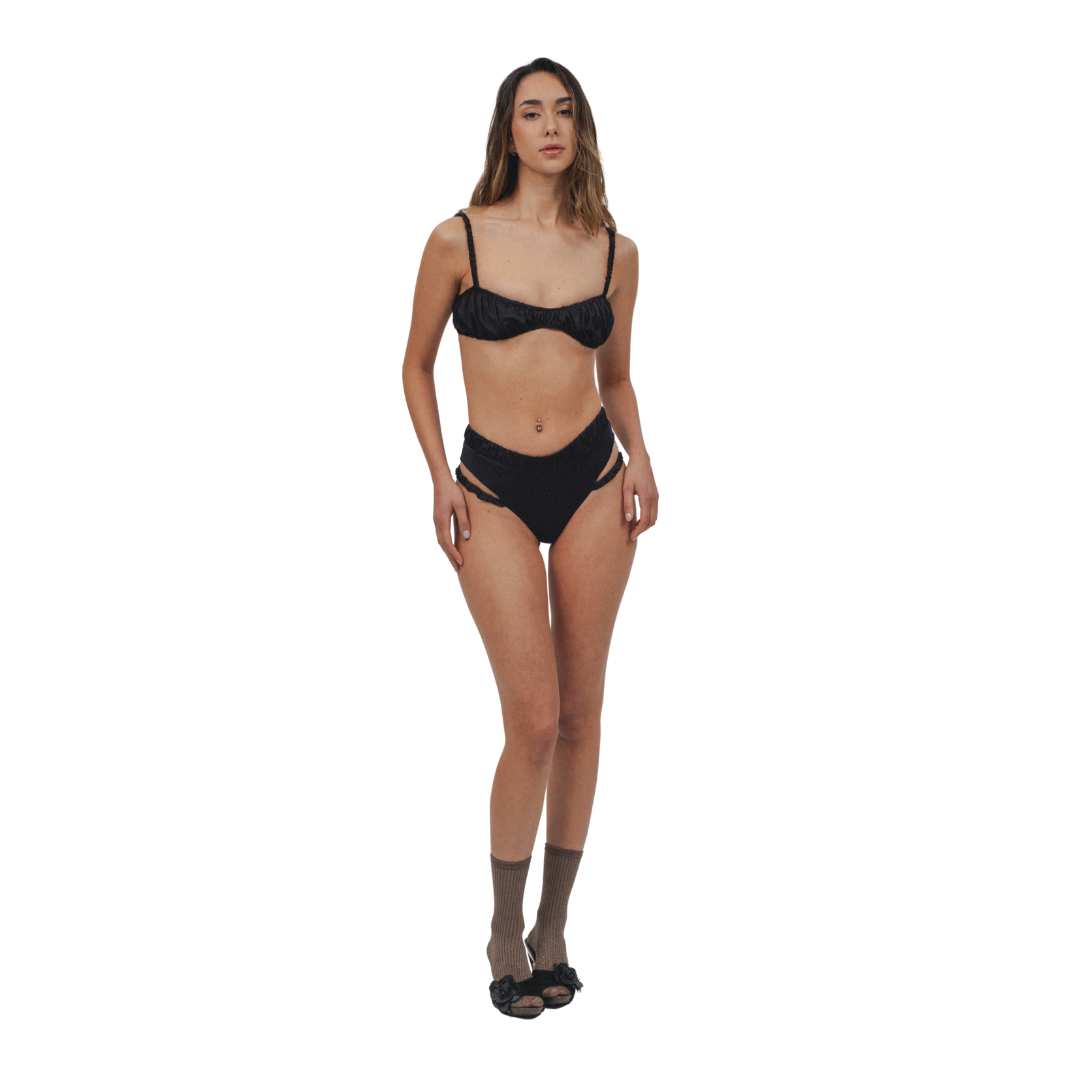 Lychee Bikini Bottom in Black
