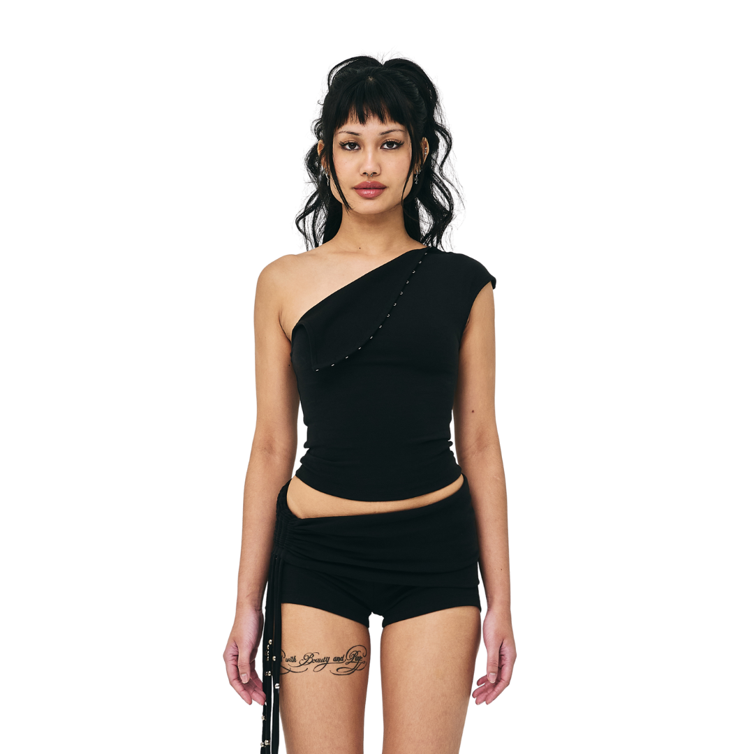 Crescent Top in Black