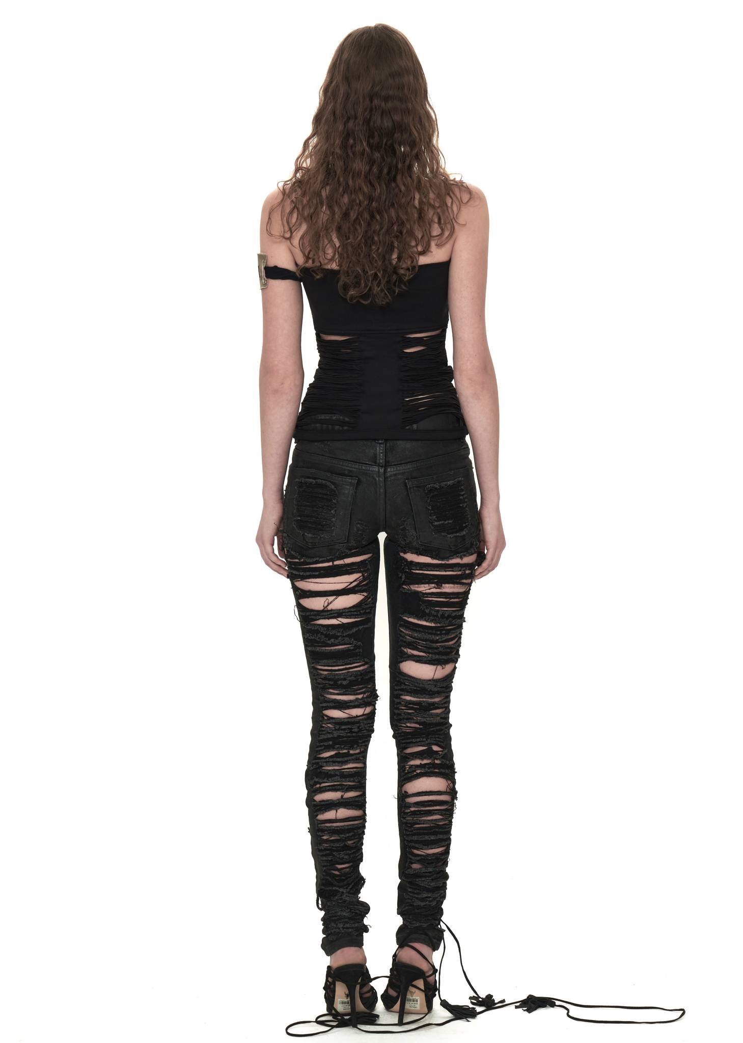 Fringed Cutting Halterneck Top