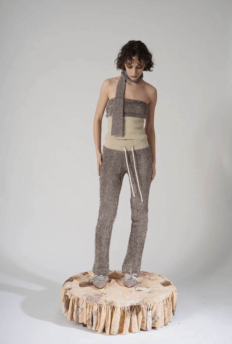 올리브 퍼지 팬츠