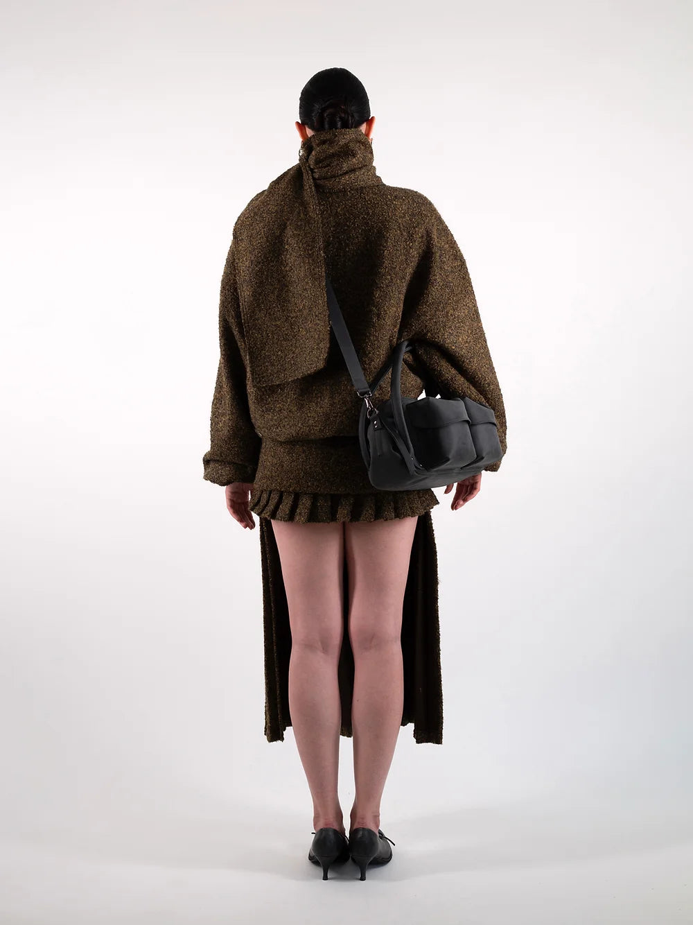 SS24 Wool Bomber With A Mini Skirt/Belt