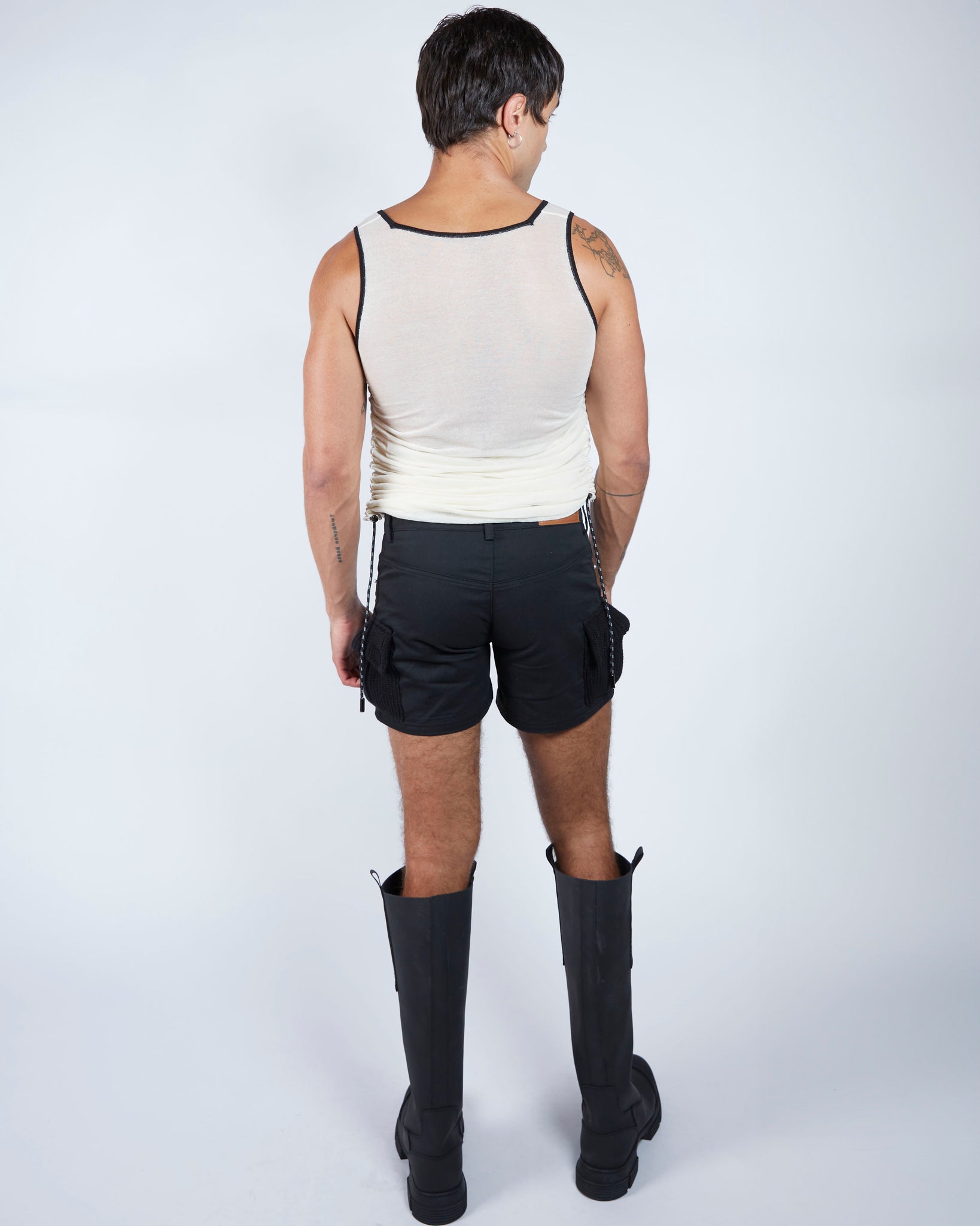 Ruched Paracord Square Neck Tank