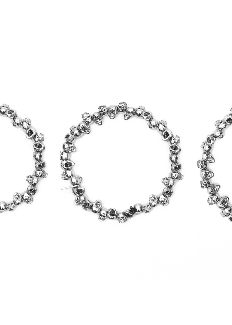 Skull Wreath Bracelet in Silver