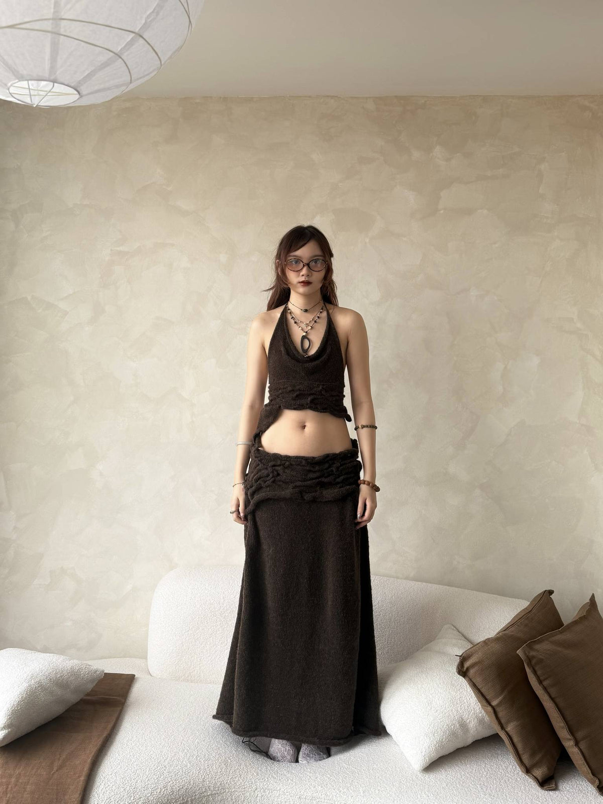 Fluid Top in Dark Brown
