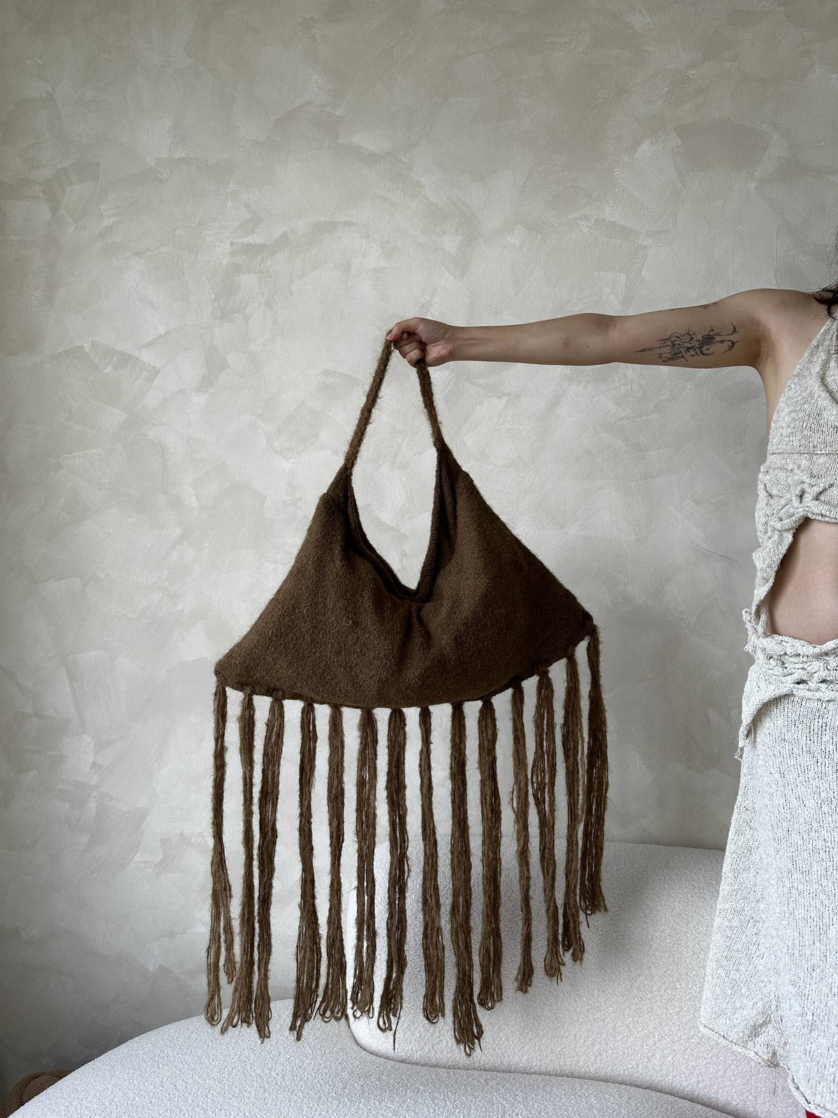 Fringe Bag in Mustard