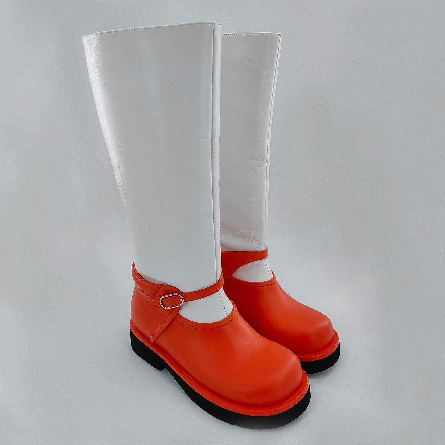 Long Red Jumbo Mary Janes