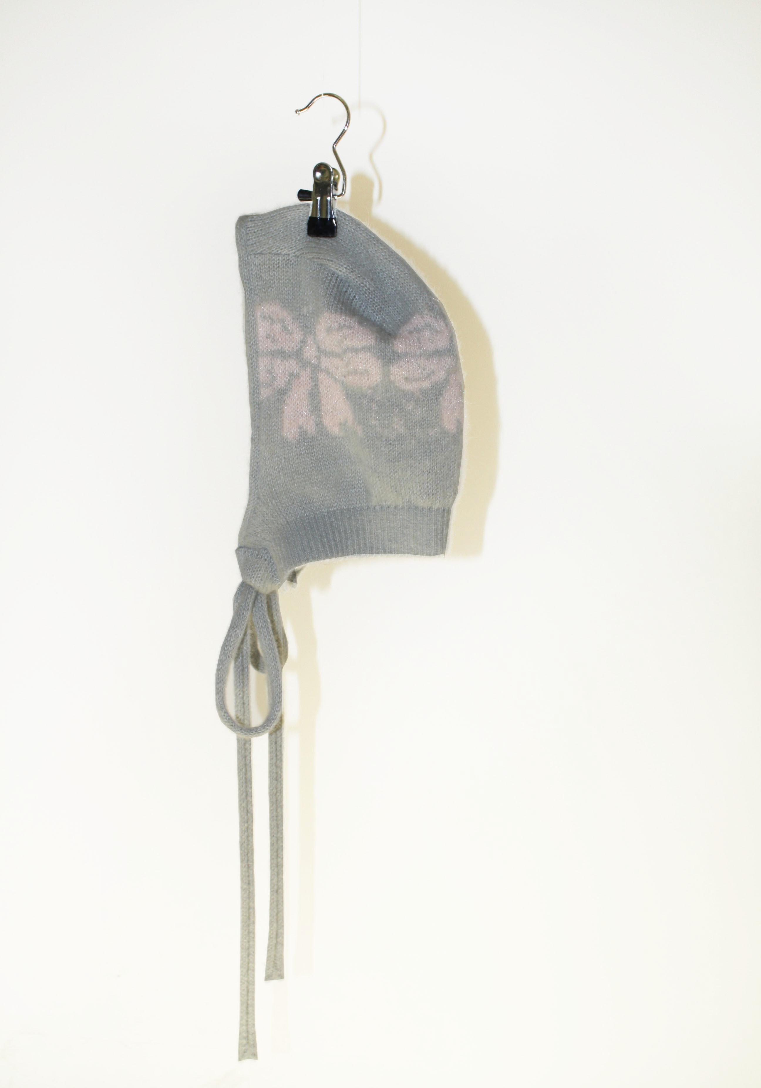 Ribbons Balaclava in Grey/Pink