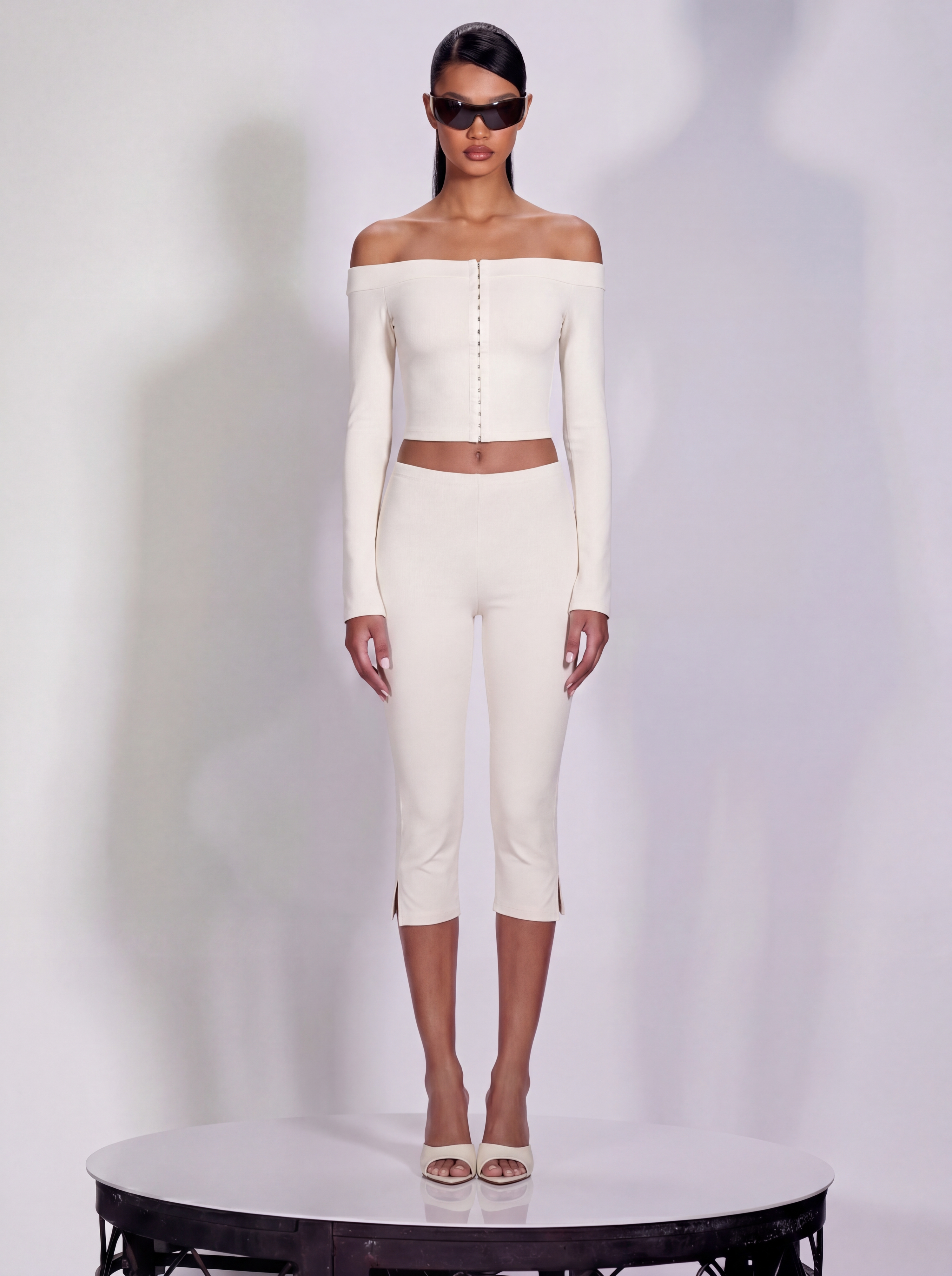 Hooked Up Top in Off-White