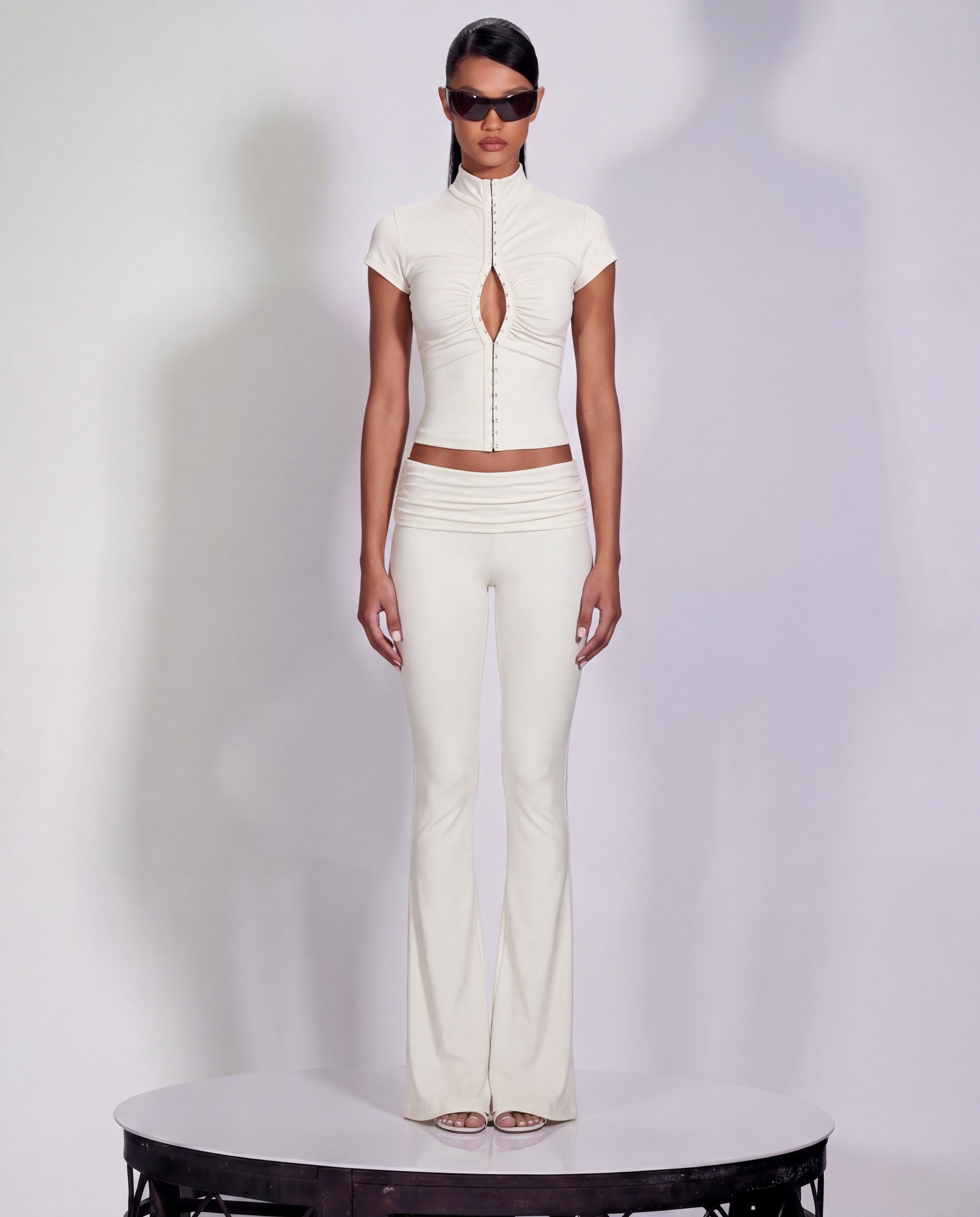 Bad Decision Short Sleeve Top in Off-White