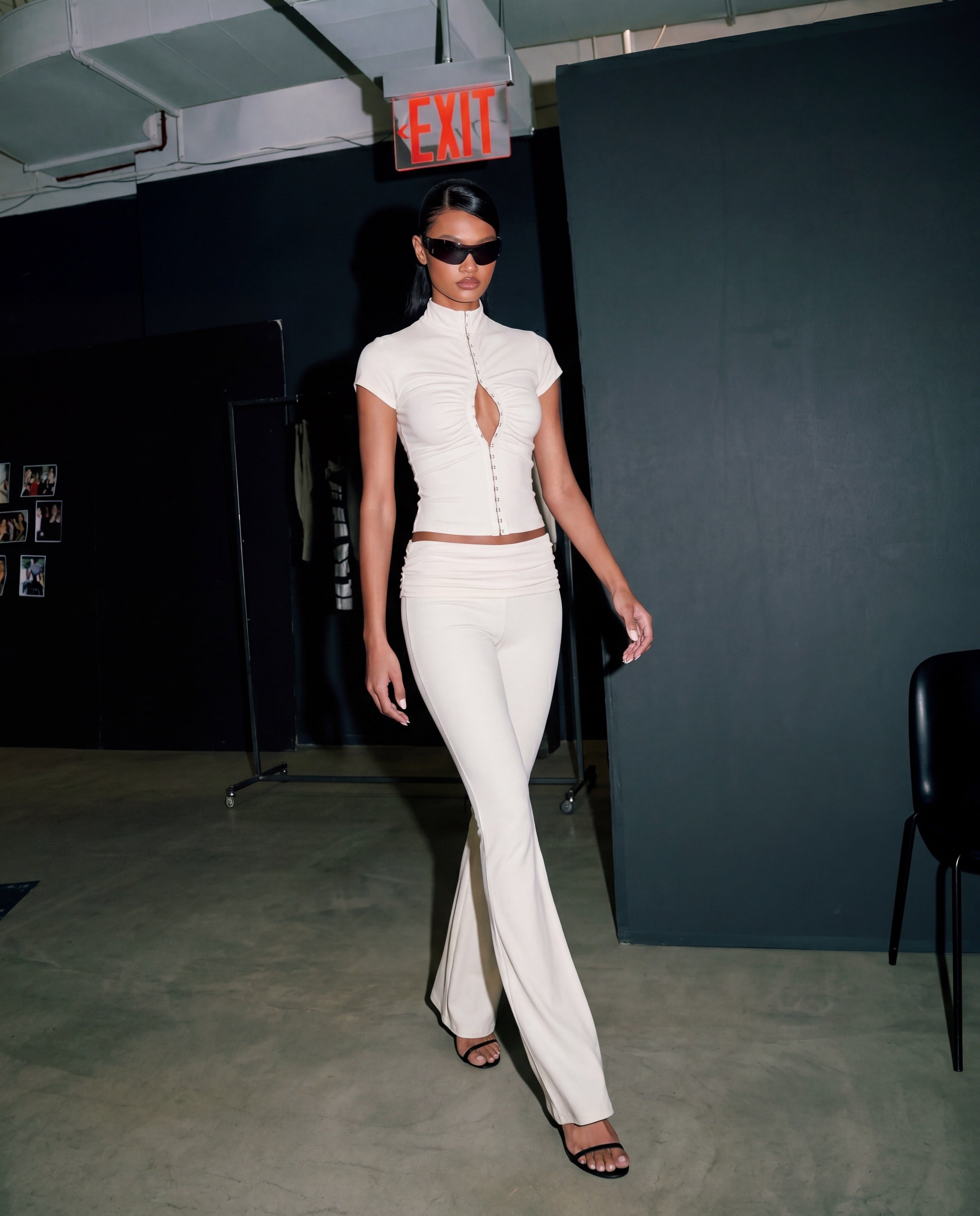 Bad Decision Short Sleeve Top in Off-White