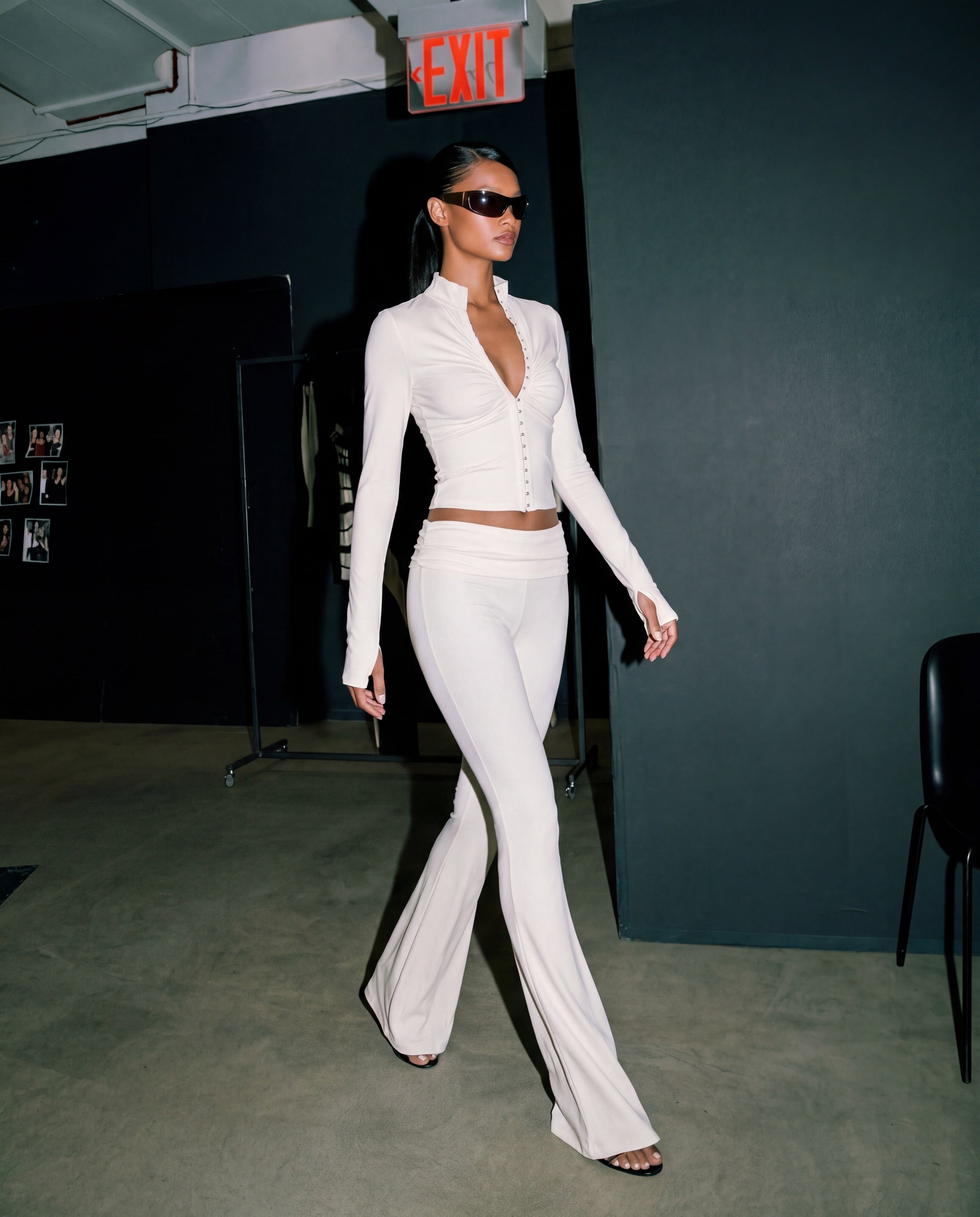 Bad Decision Long Sleeve Top in Off-White