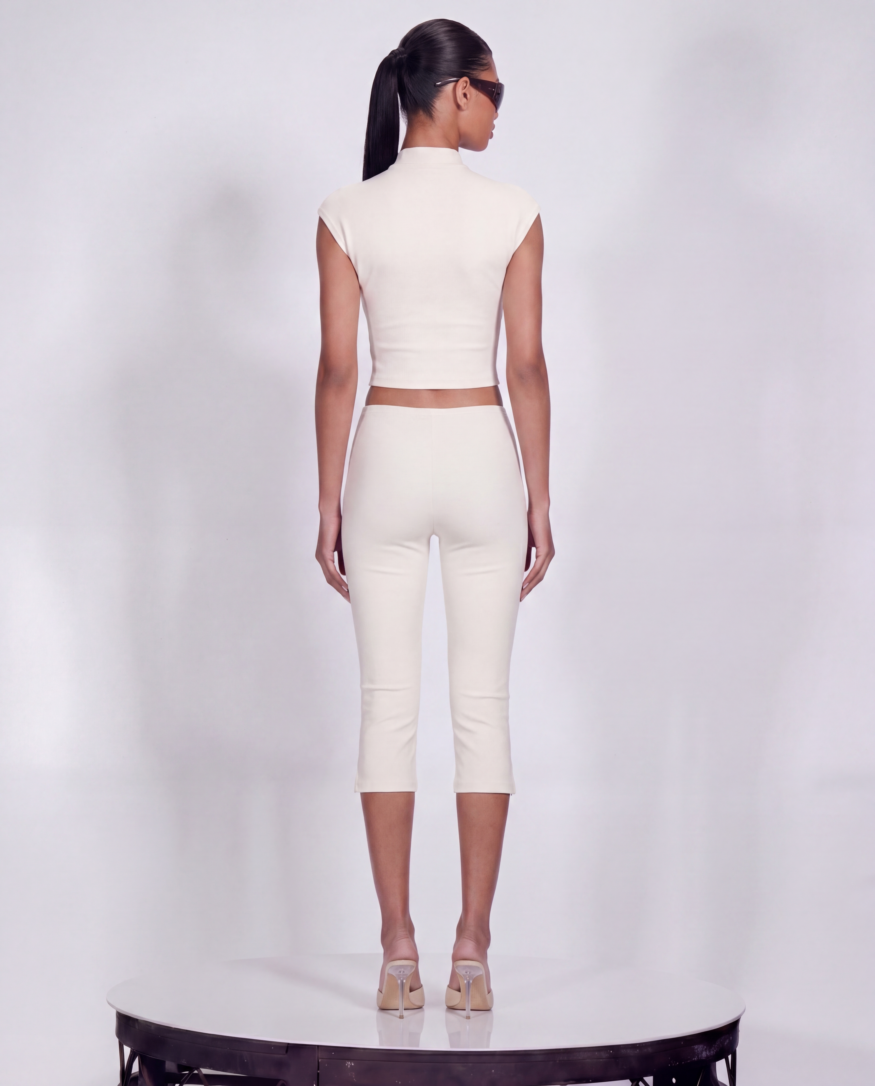 Knee Deep Capri Pants in Off-White