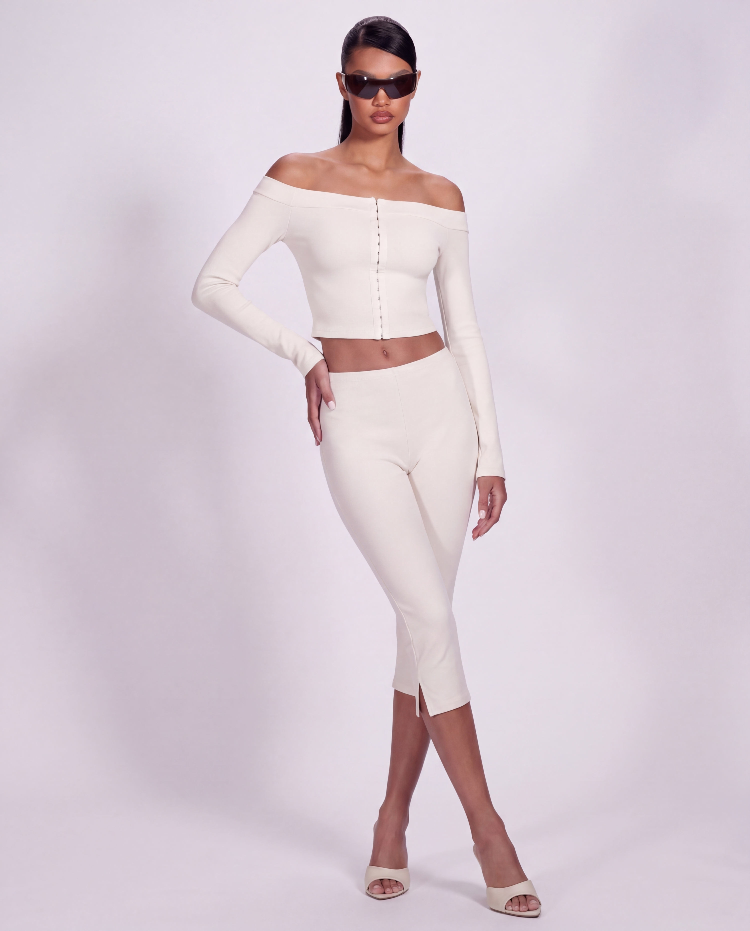 Hooked Up Top in Off-White