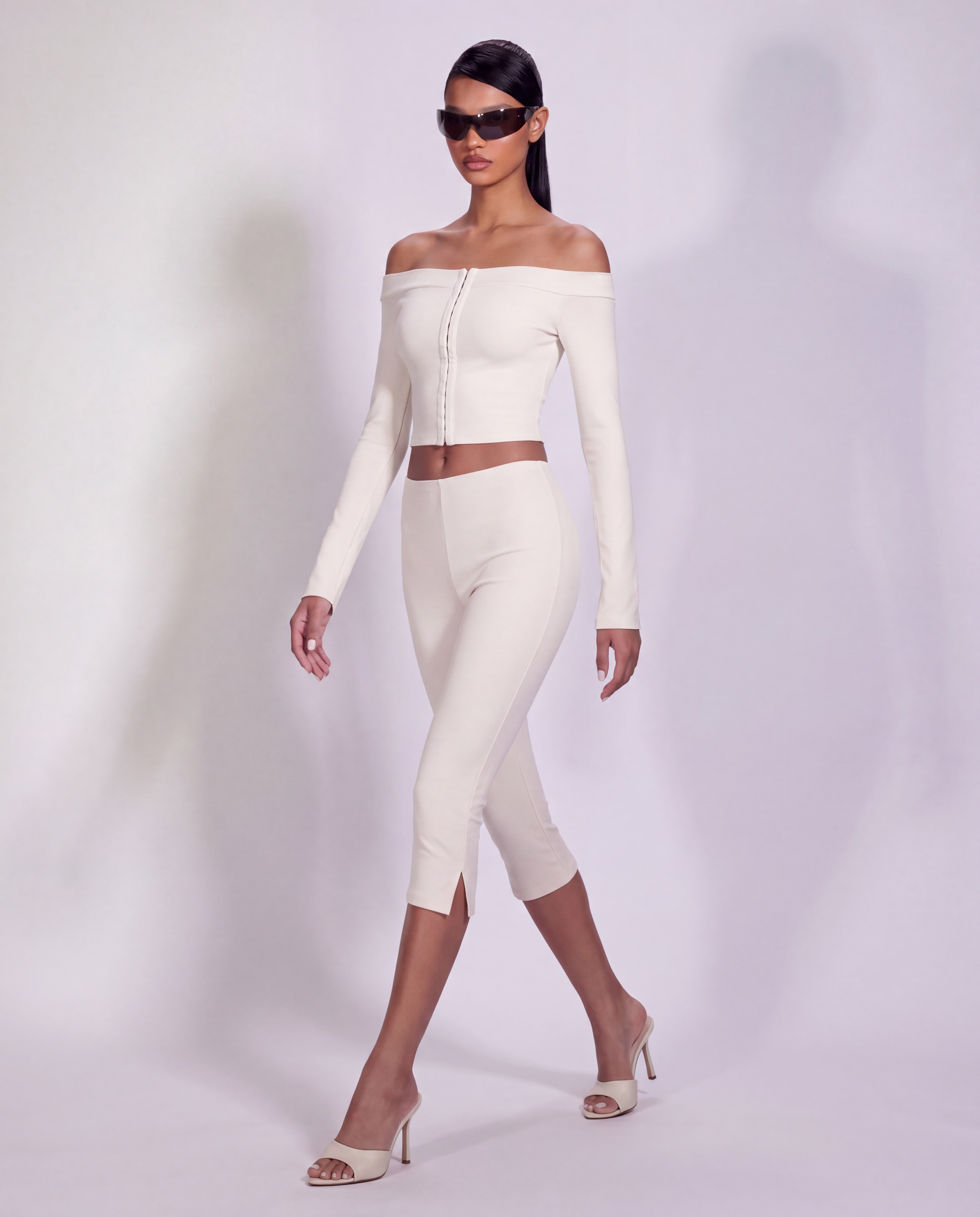 Knee Deep Capri Pants in Off-White