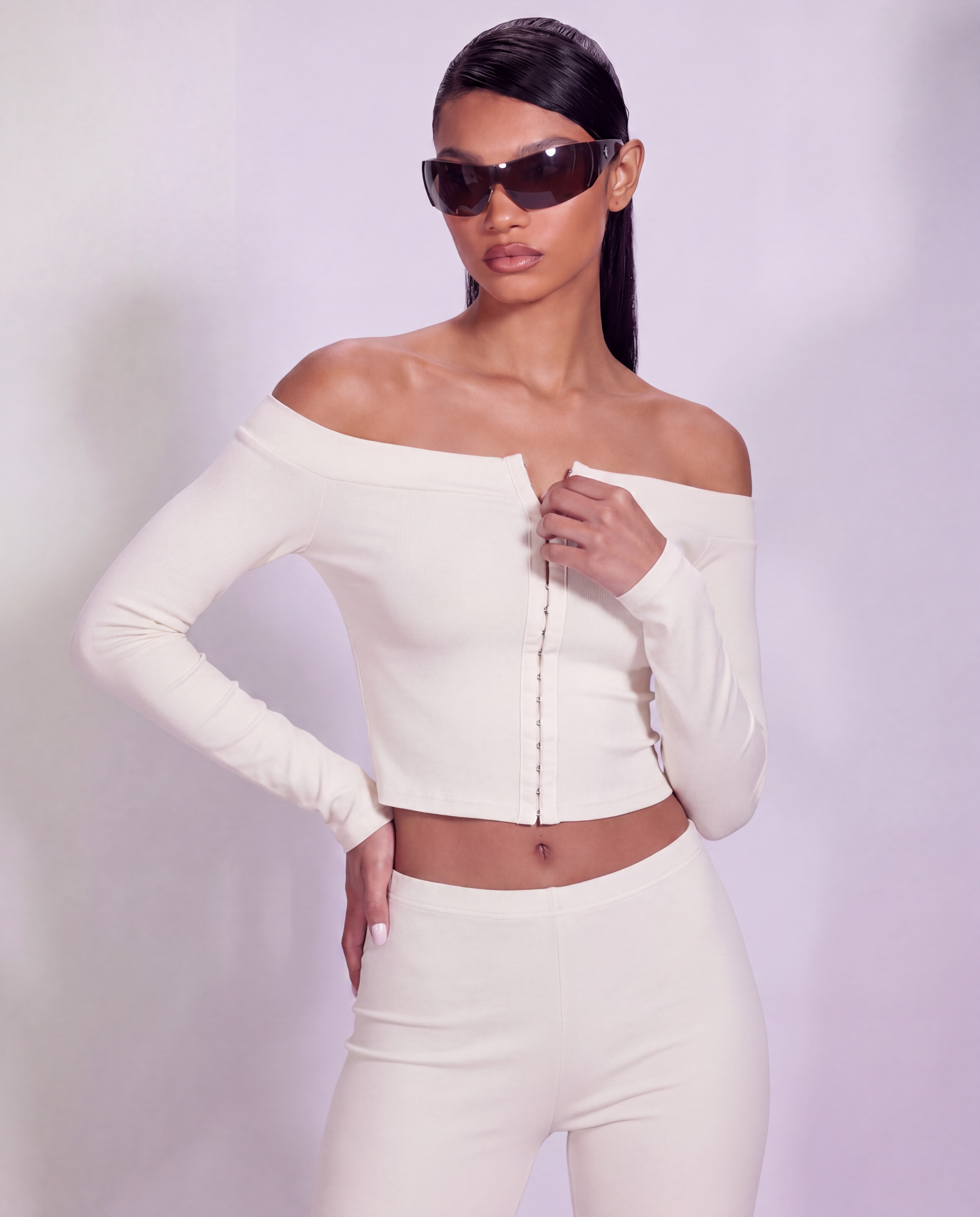 Hooked Up Top in Off-White