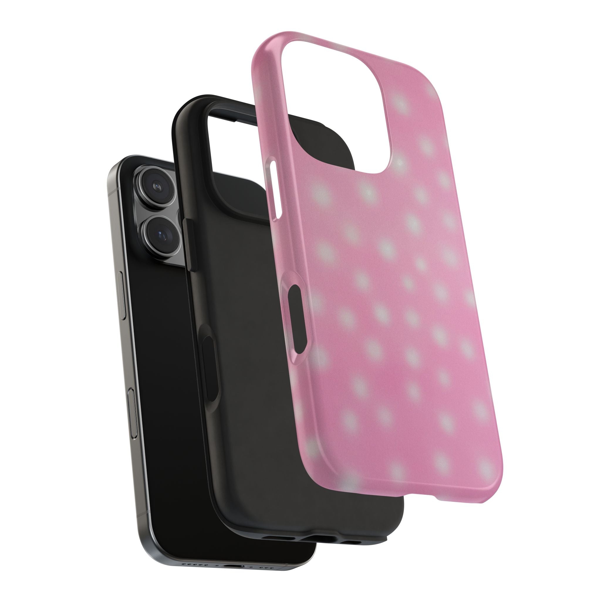 "Strawberry Swirl Polka Dot" Airbrush iPhone Case