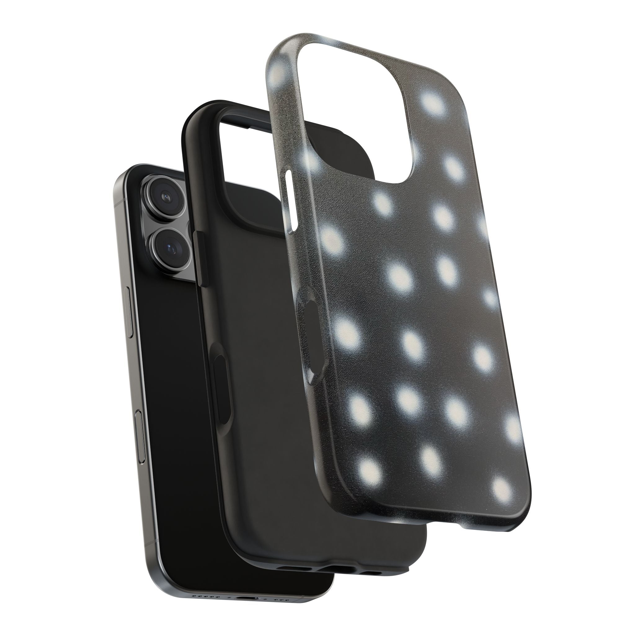"Coconut Noir Polka Dot" Airbrush iPhone Case