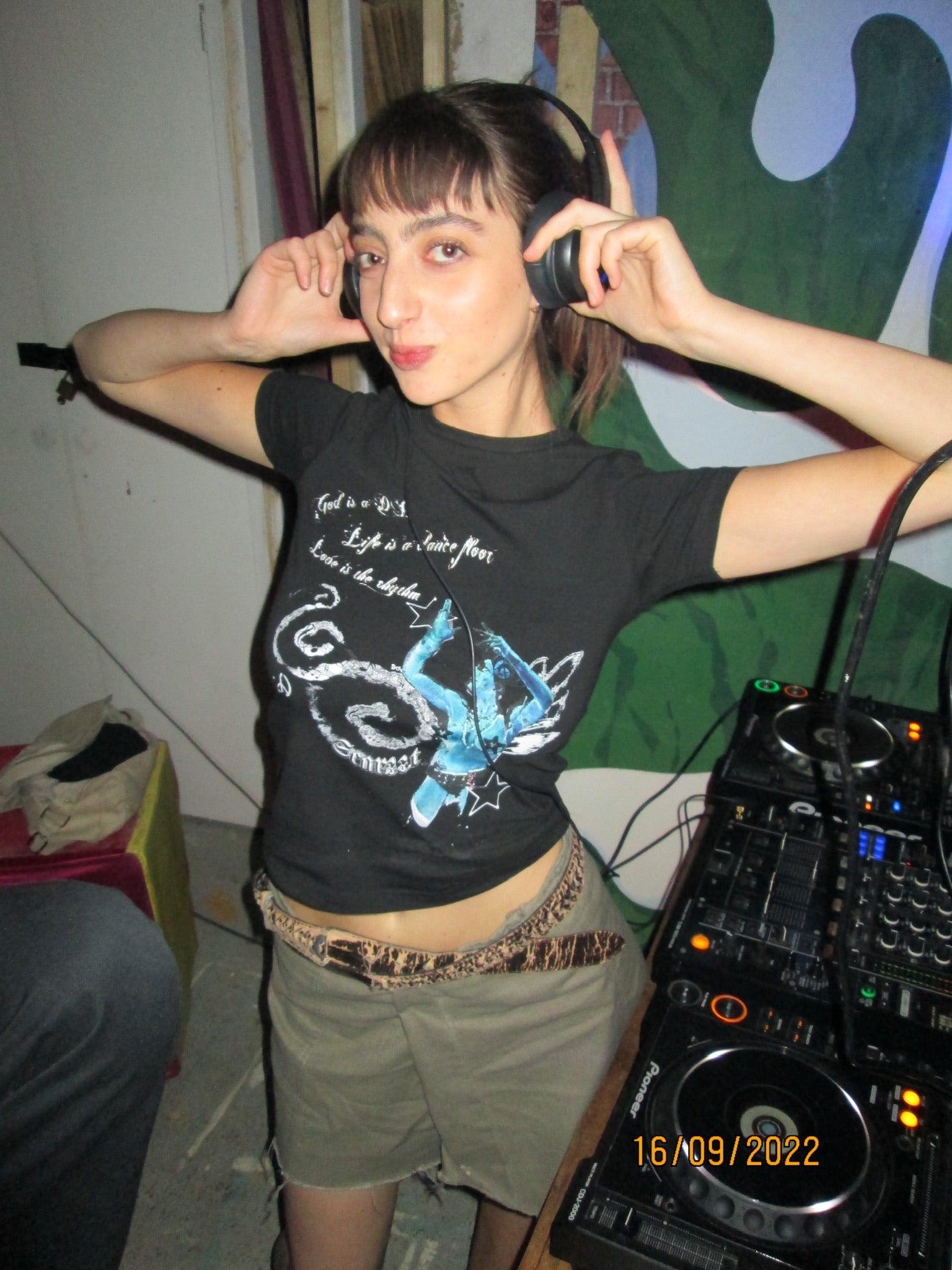 God is a DJ, Life Is A Dance floor, Love Is The Rhythm Baby Tee