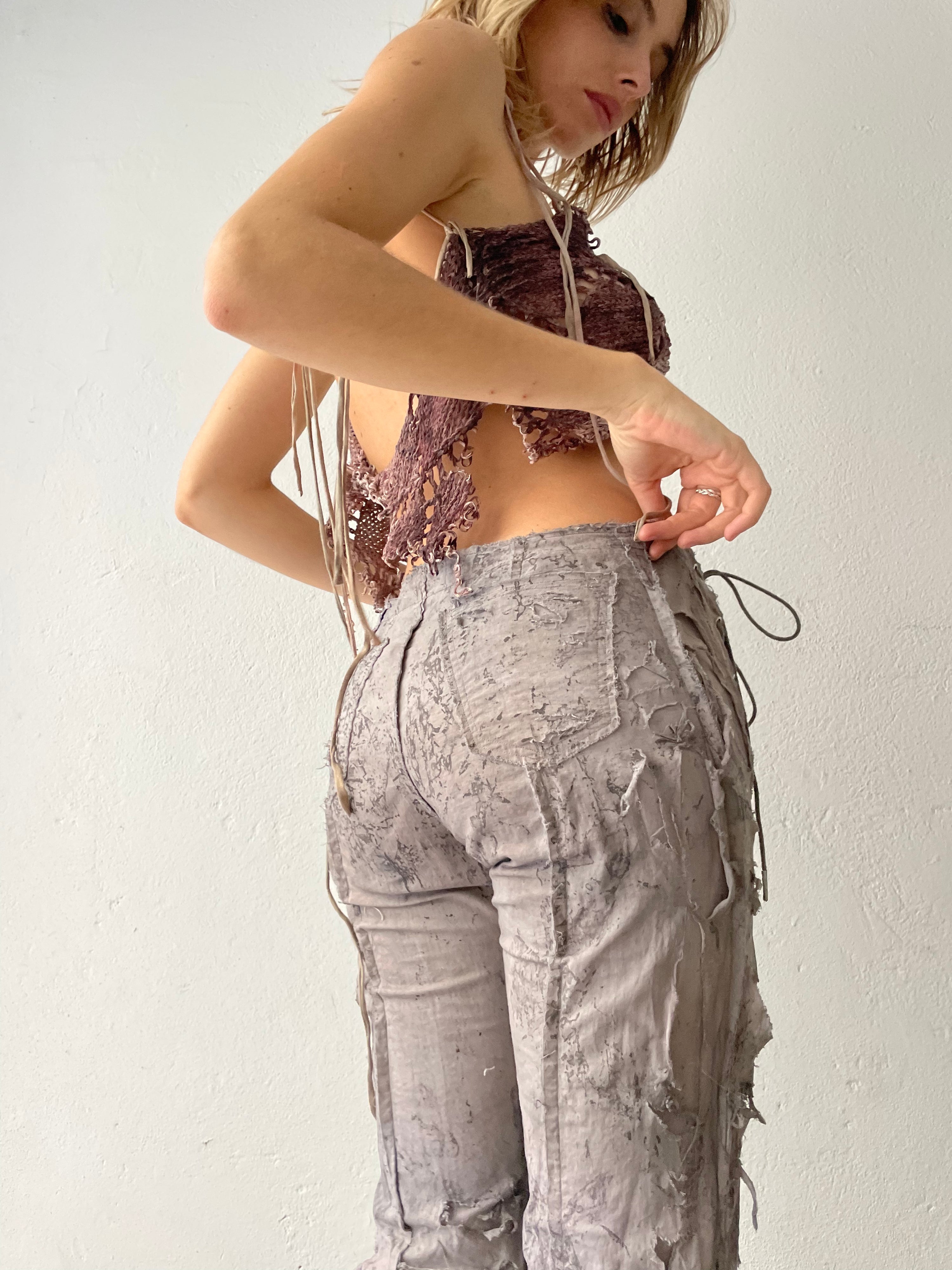 Fossil Lace-Up Pants