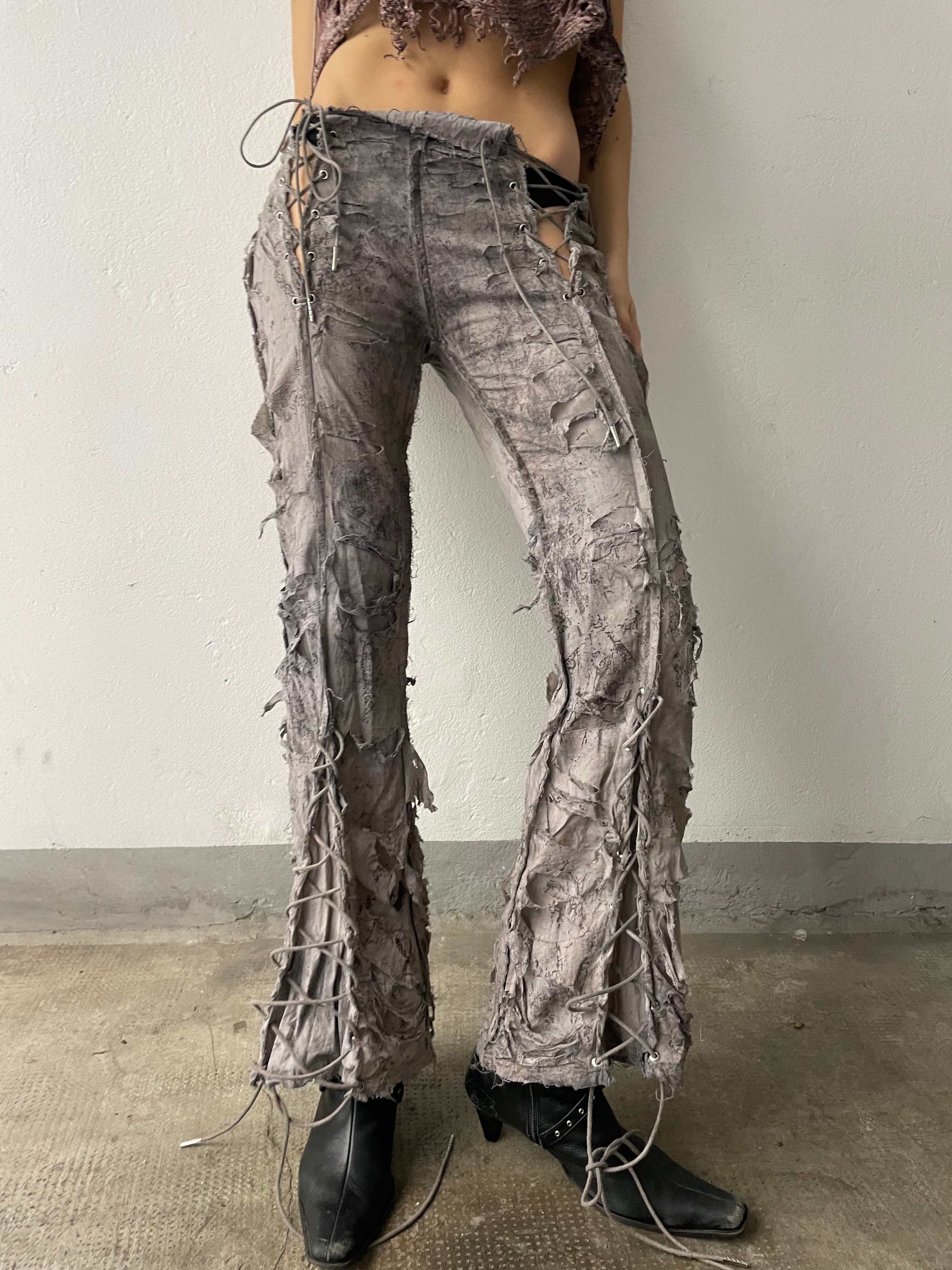 Fossil Lace-Up Pants