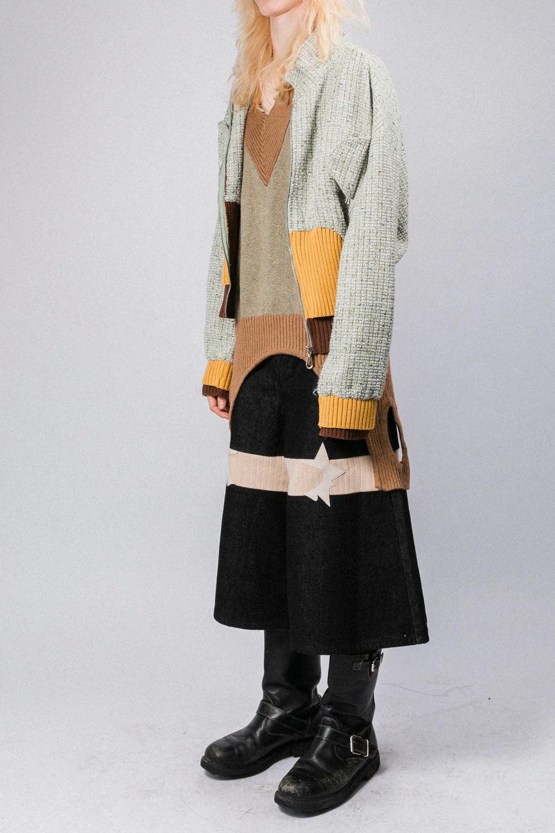 Gerippte Culotte mit Stern-Logo