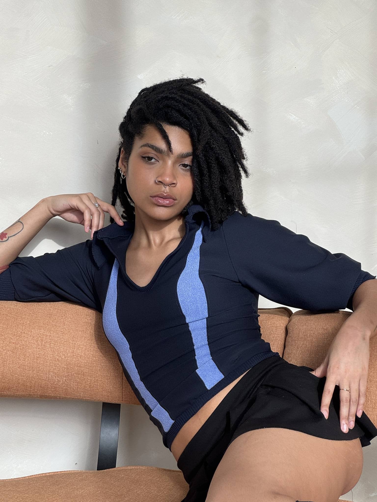 The Siren Polo Hoodie in Gray