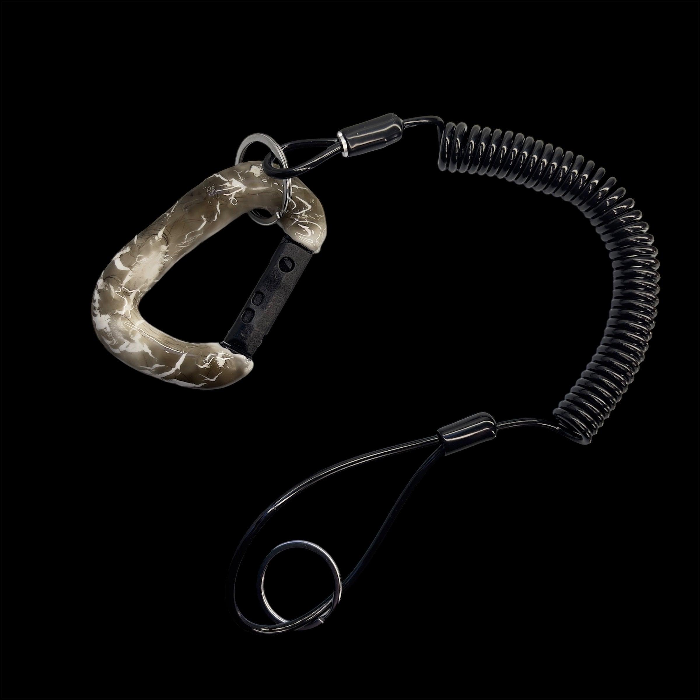 화이트 카라비너 ​​키체인 3개