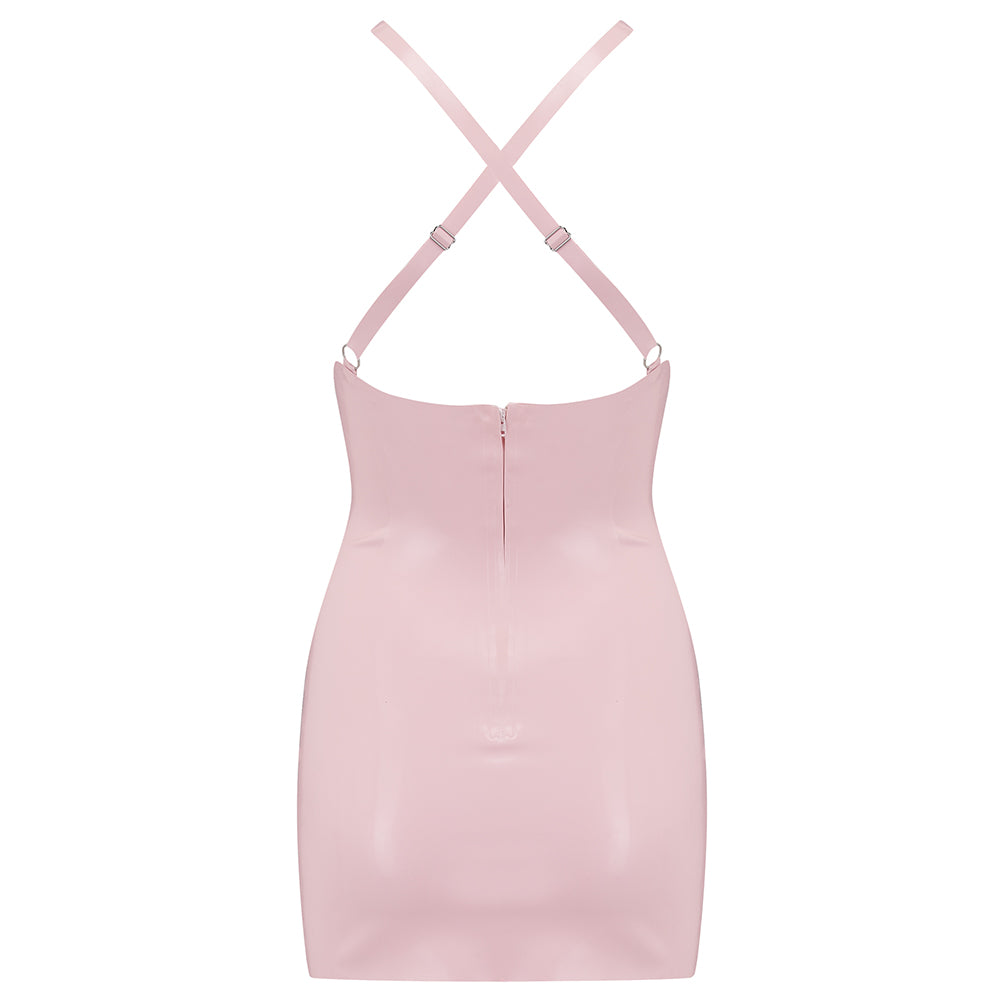 라텍스 미니 드레스