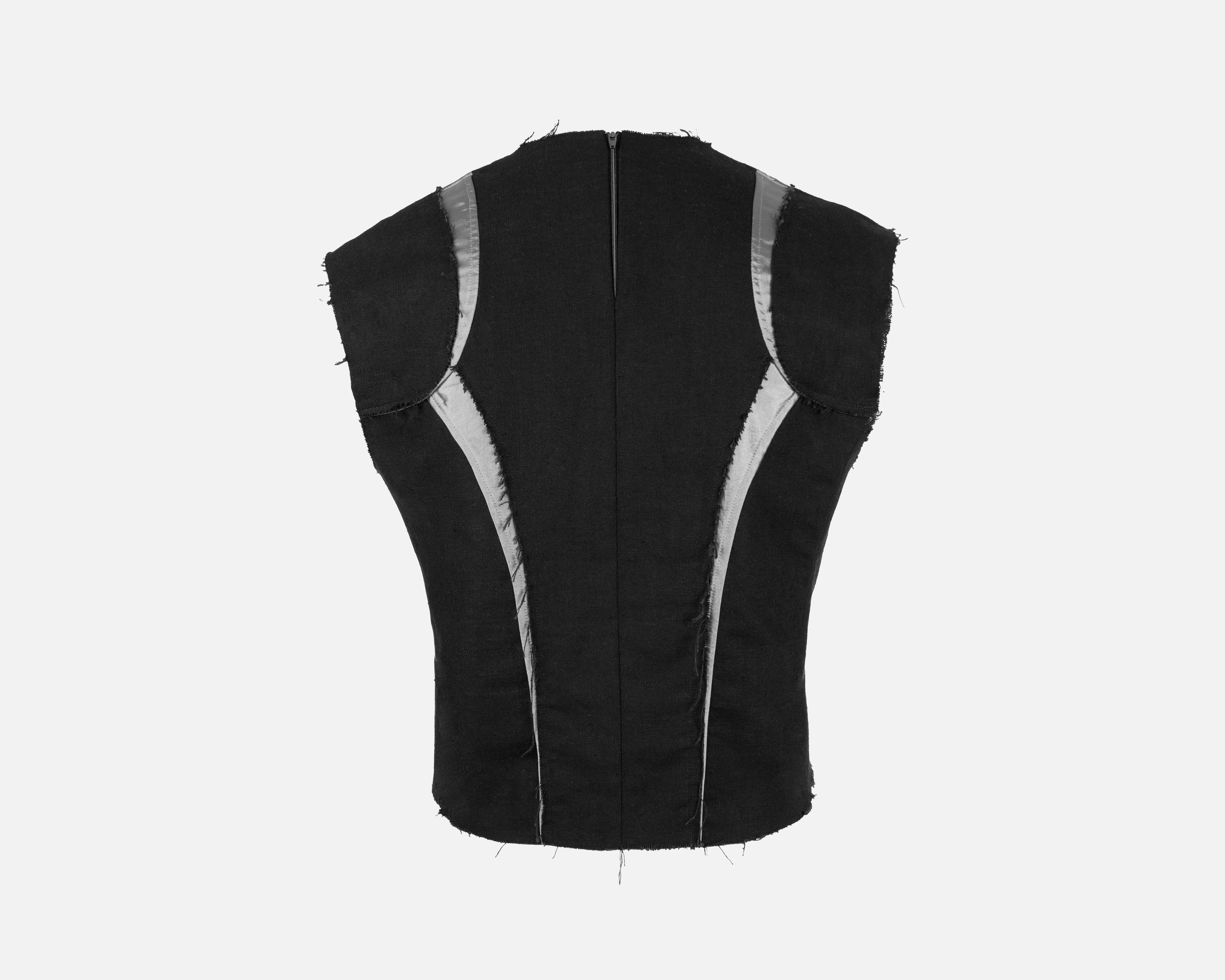 Euro Linen Top in Black