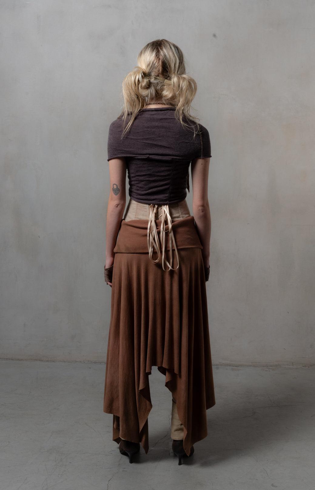 Long Hanky Skirt in Acorn