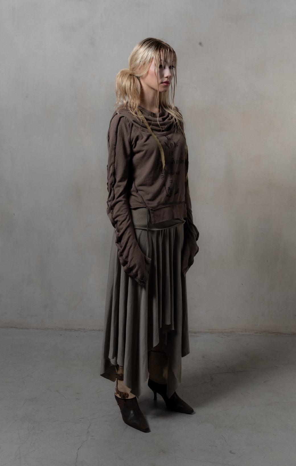 Long Hanky Skirt in Acorn