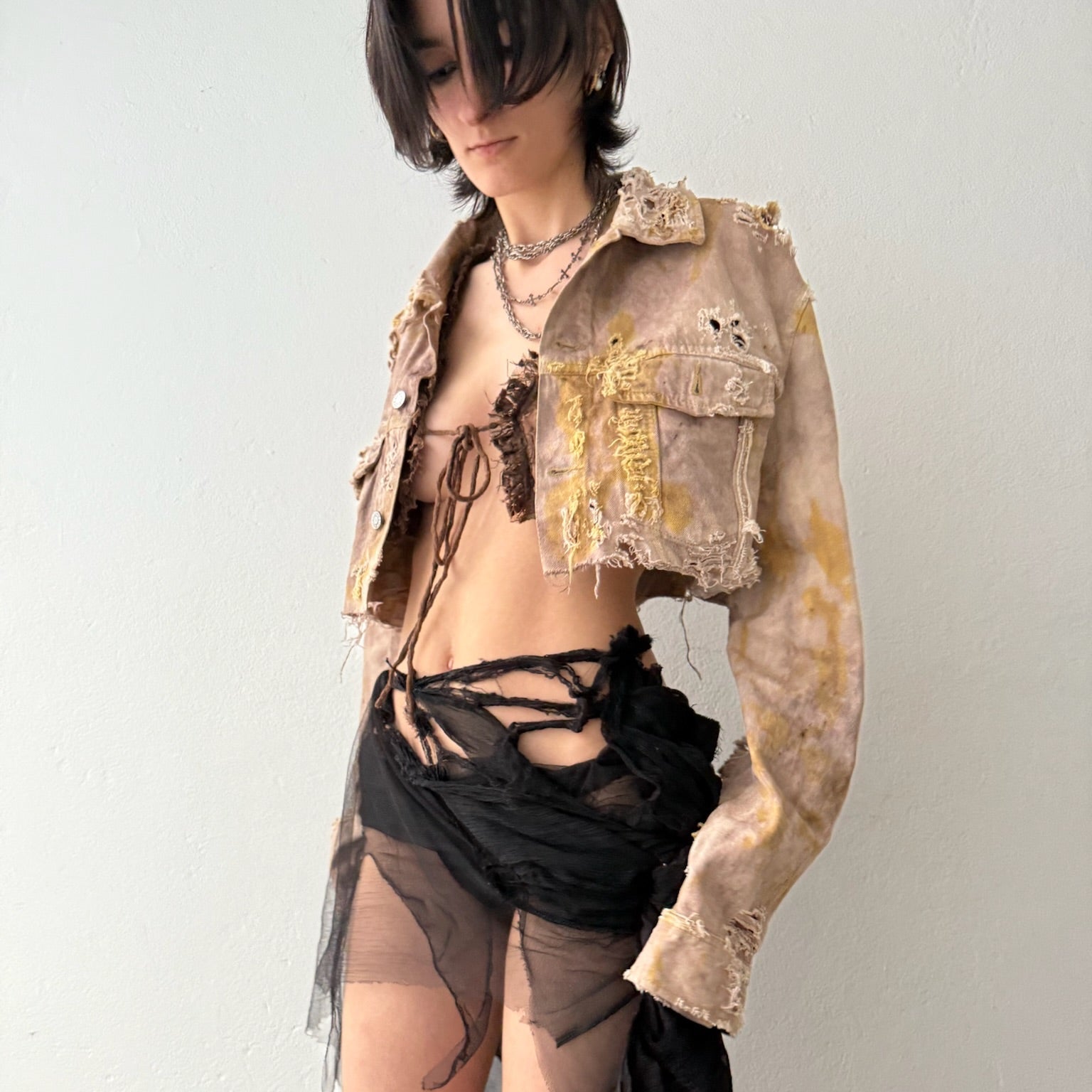 머드 데님 재킷