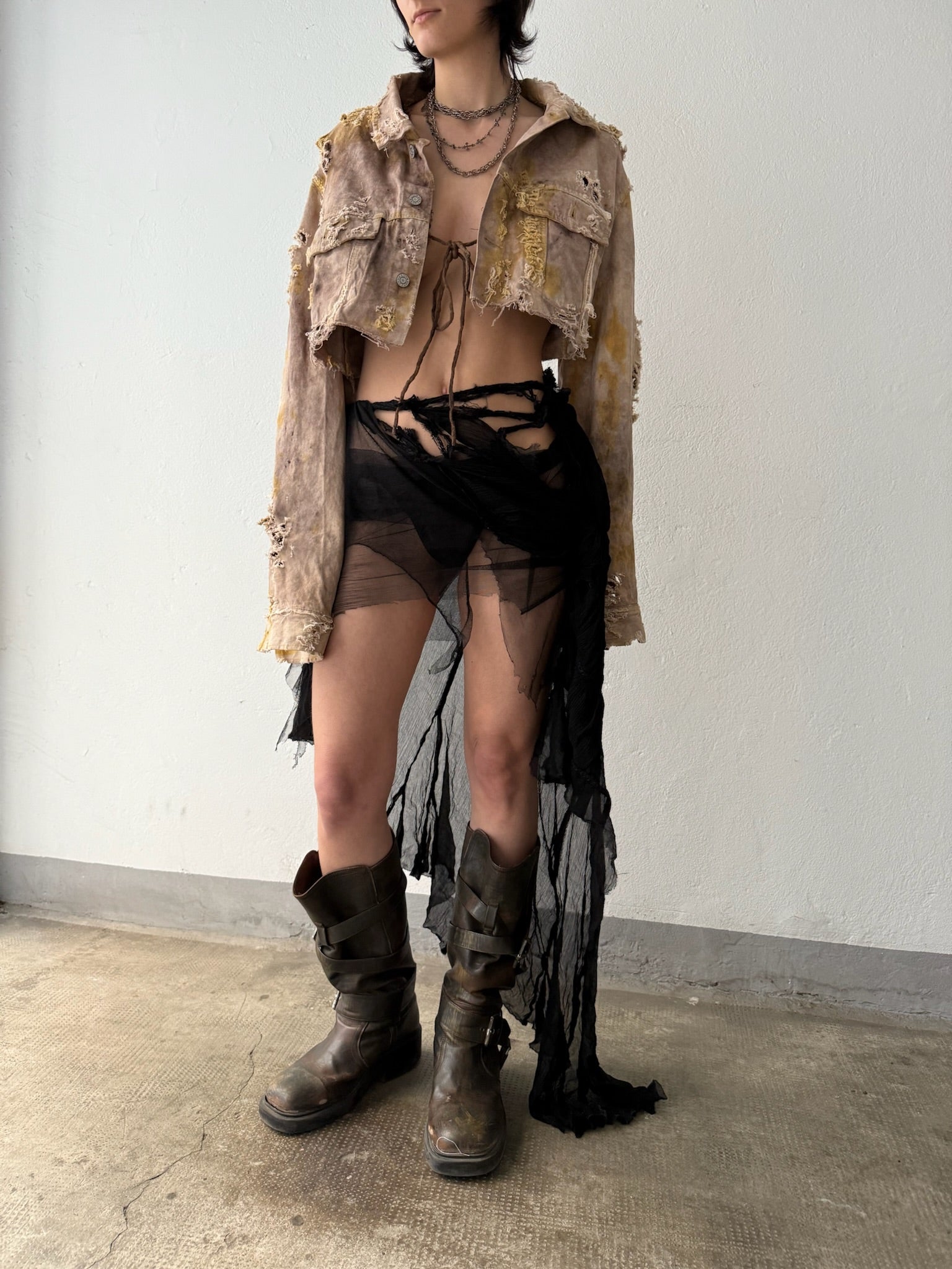 머드 데님 재킷