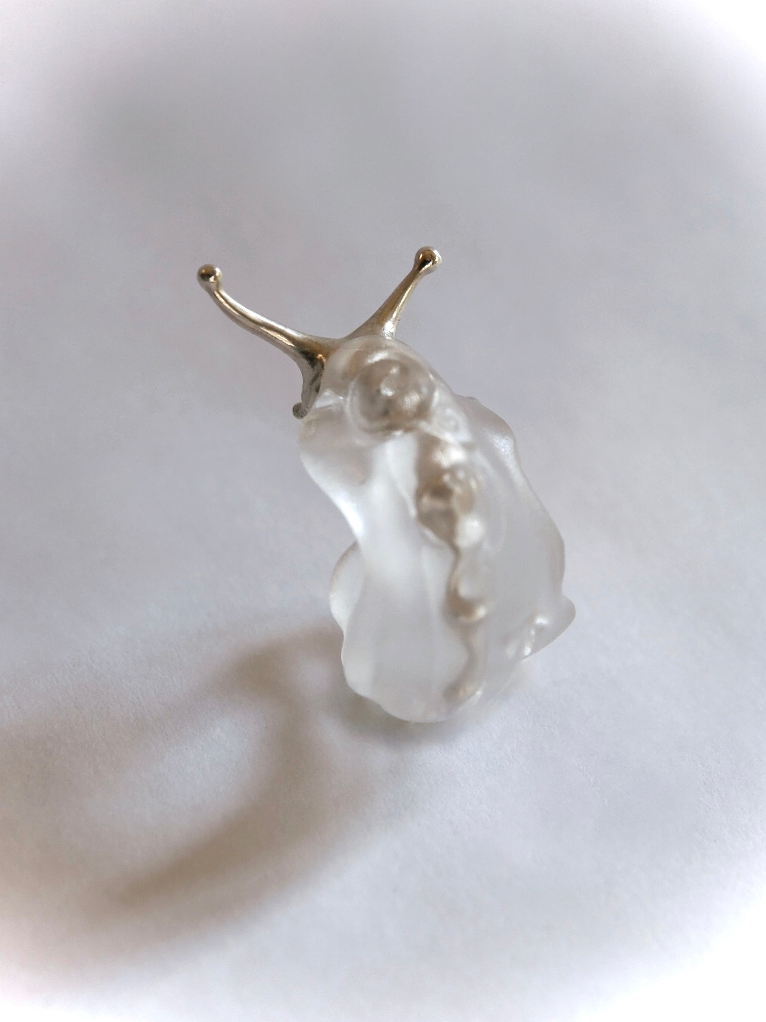 Silver Spine Slug Ring