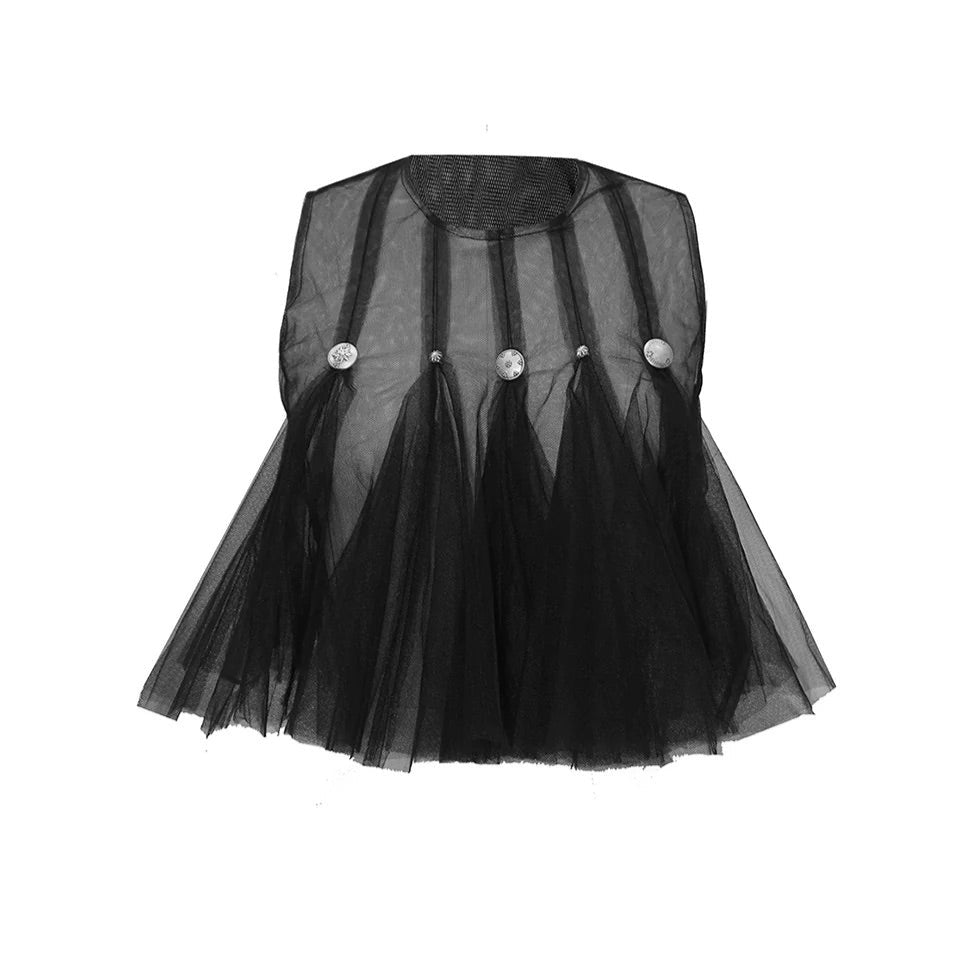 Open Button Flare Top