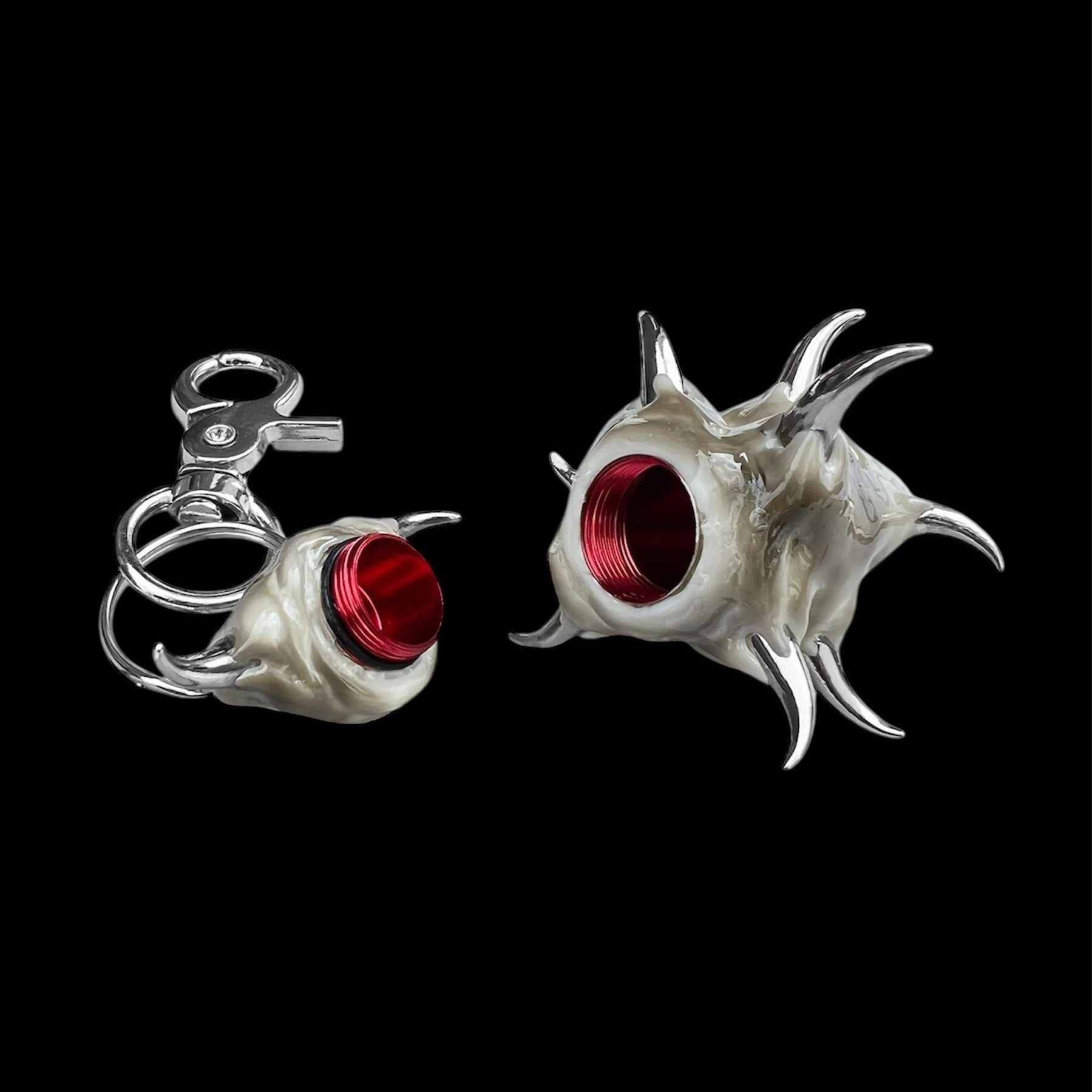 White Pill Case Keychain