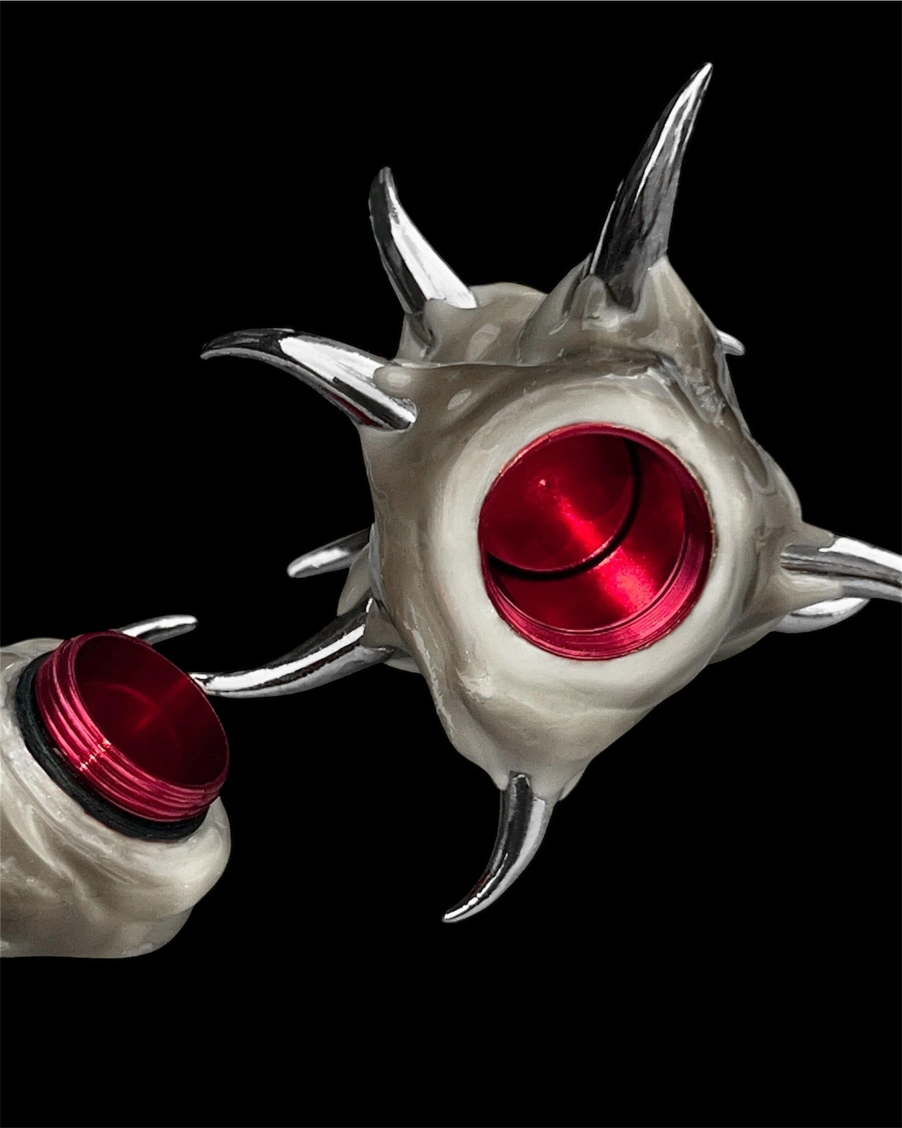 흰색 알약 케이스 키체인