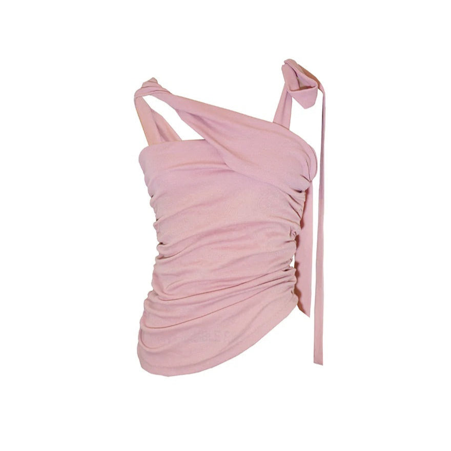 Heart Tie Asymmetric Top