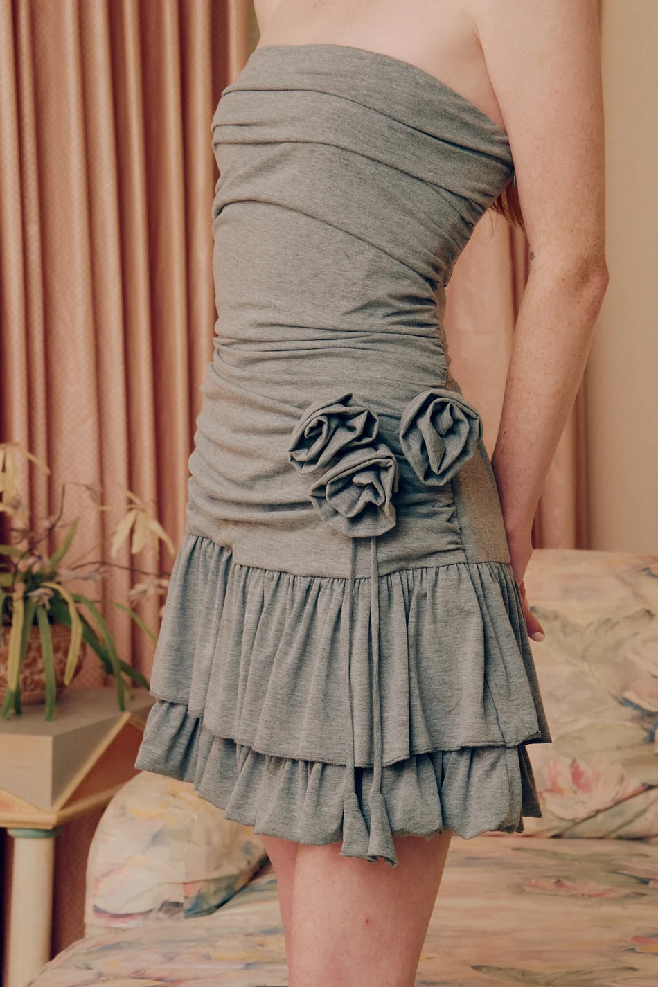 더스티 로즈 픽 드레스