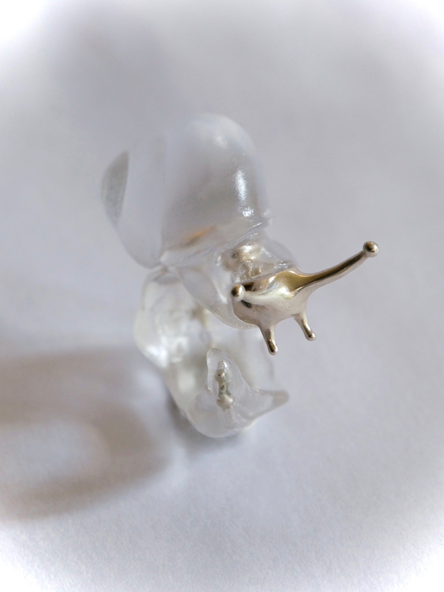 Silver Spine Snail Ring