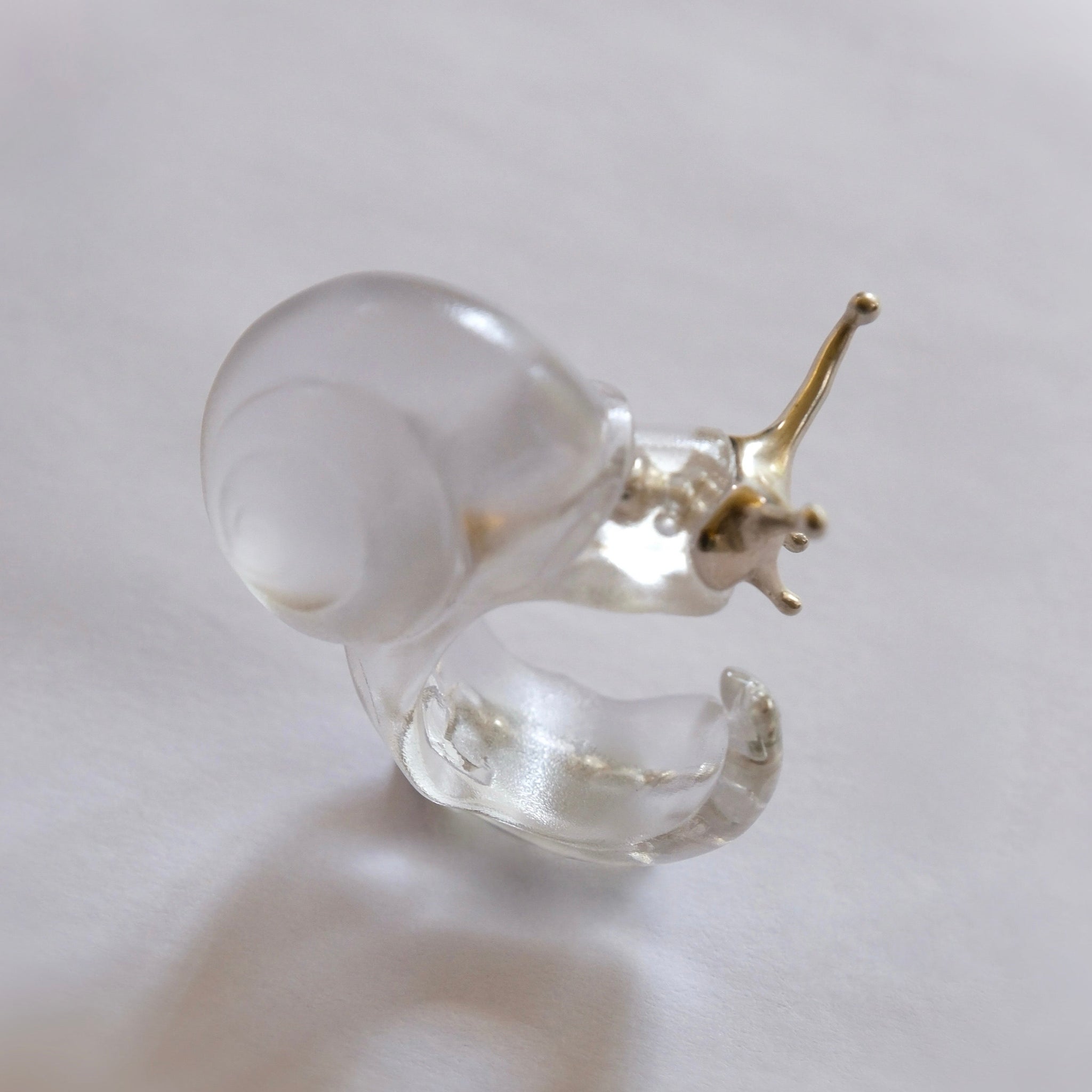 Silver Spine Snail Ring