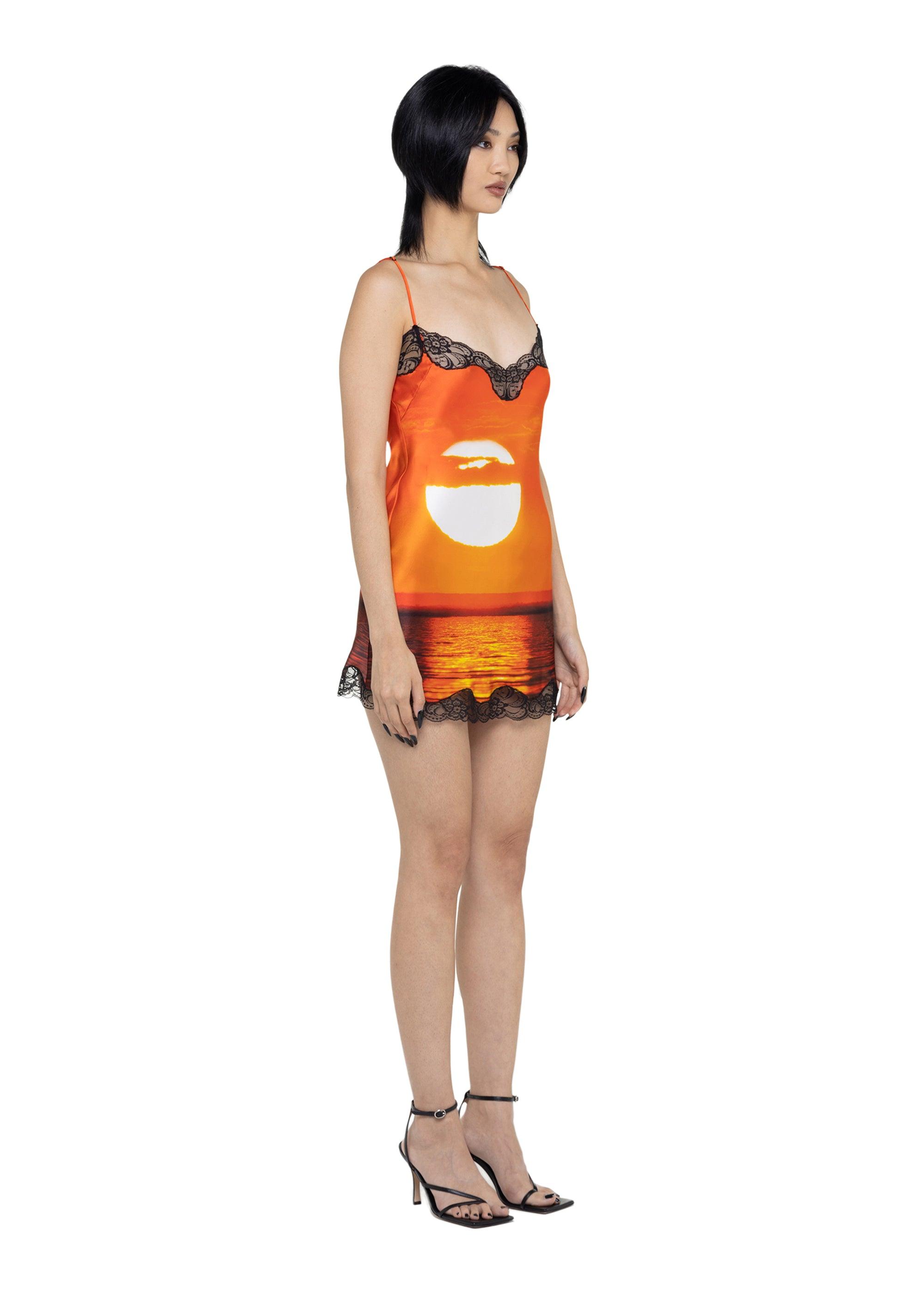 Sunset Silk Slip Dress