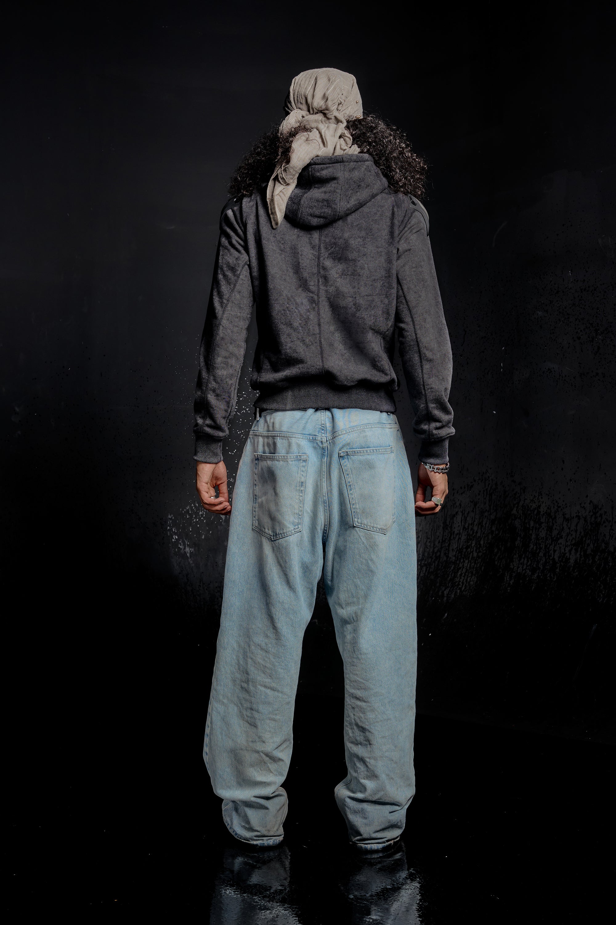 RUH Paneled Zip Up Hoodie in Acid